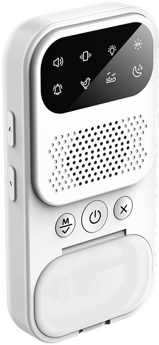 Draadloos Bedplas-Alarm – 4-in-1 Bedplas-Alarm met Geluid en Trilling – Desinfectie – Nachtlampje – Witte Ruis – Hoge Gevoeligheid Sensor voor Jongens, Meisjes, Ouderen