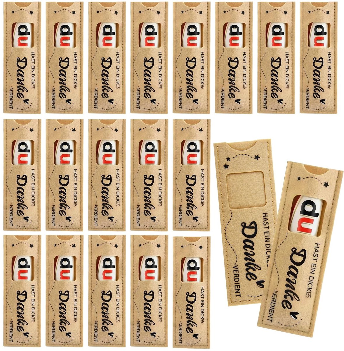 Omgoods - Set van 20 Herbruikbare Vilt Cadeautasjes