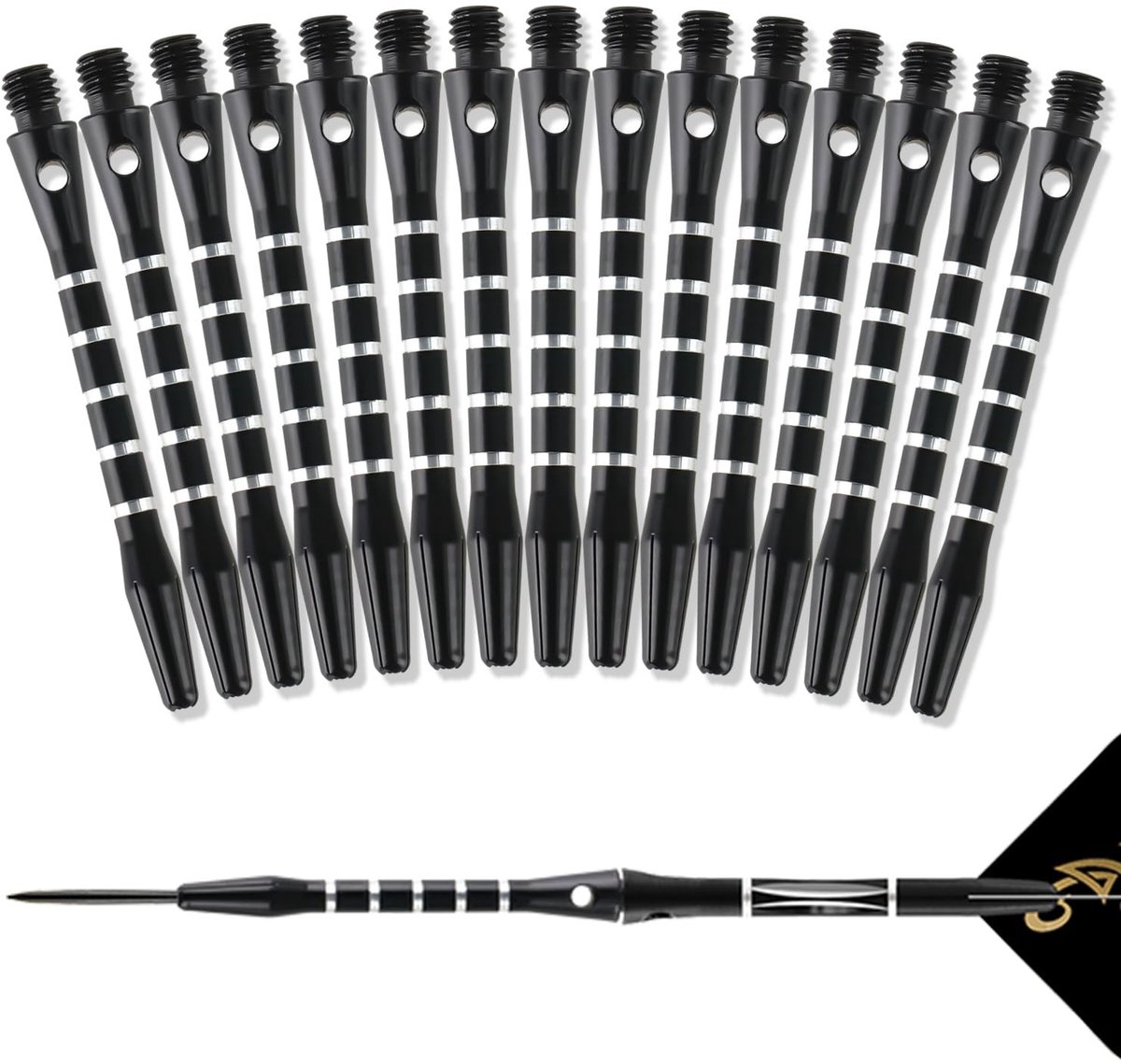 Omgoods - 15 Stuks Aluminium Dart Stelen met O-ring