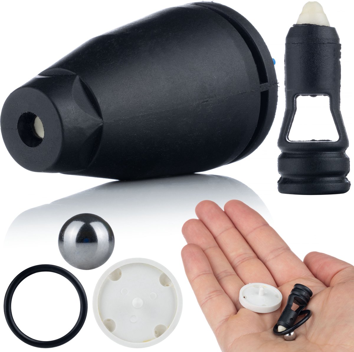 Rosfix Spuitmond Vervanging Set Turbo - Compleet met O-Ring - Draaielement - Schroefdraad - Geschikt voor Kärcher