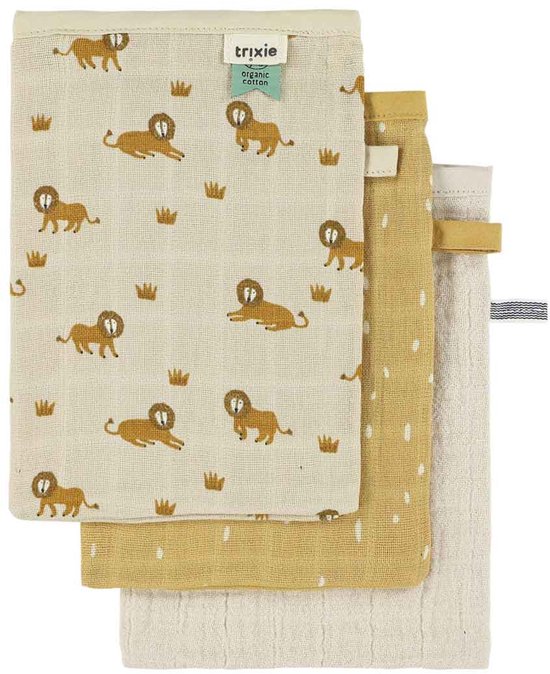Tetra washandjes 3-pack mix - Lively Lion van Merkloos — afbeelding 2