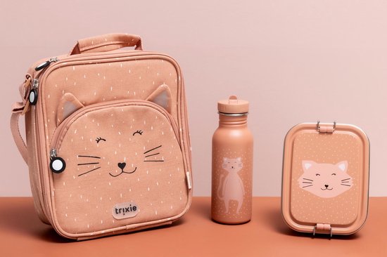 Trixie - Thermische Lunchtas - Mrs. Cat - Gerecycleerd katoen - Houdt eten vers - Met draagriem & naamlabel - Ideaal voor kinderen van Trixie — afbeelding 2