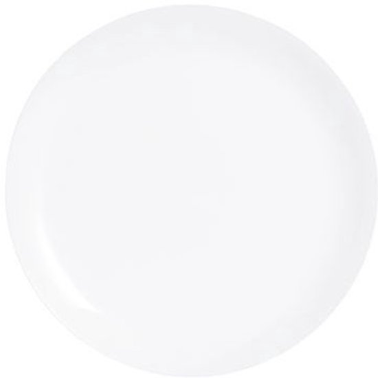 Assiette ronde blanche Arcoroc Evolutions de 27cm sans bord.