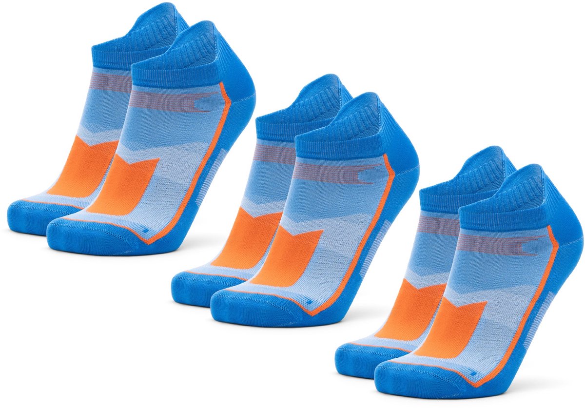DANISH ENDURANCE Lage Hardloopsokken - Ademend & Blarenvrije Sportsokken - Unisex - 3 Paar - 43-47