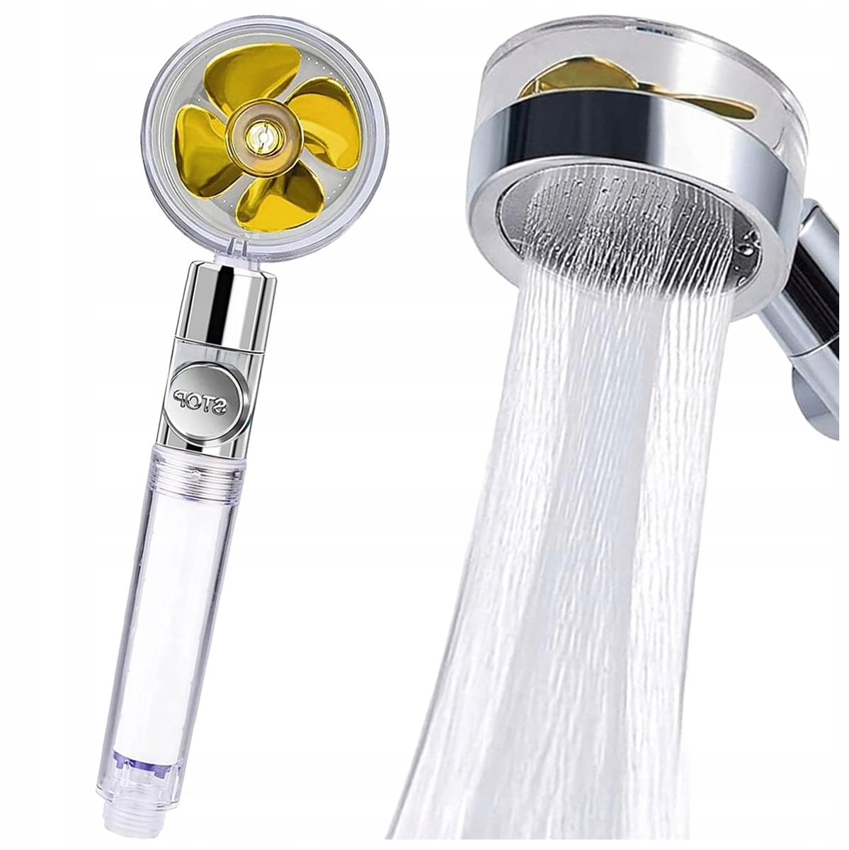 Hoogdruk Douchekop met Ventilator & EKO Filter - Luxe en Besparing