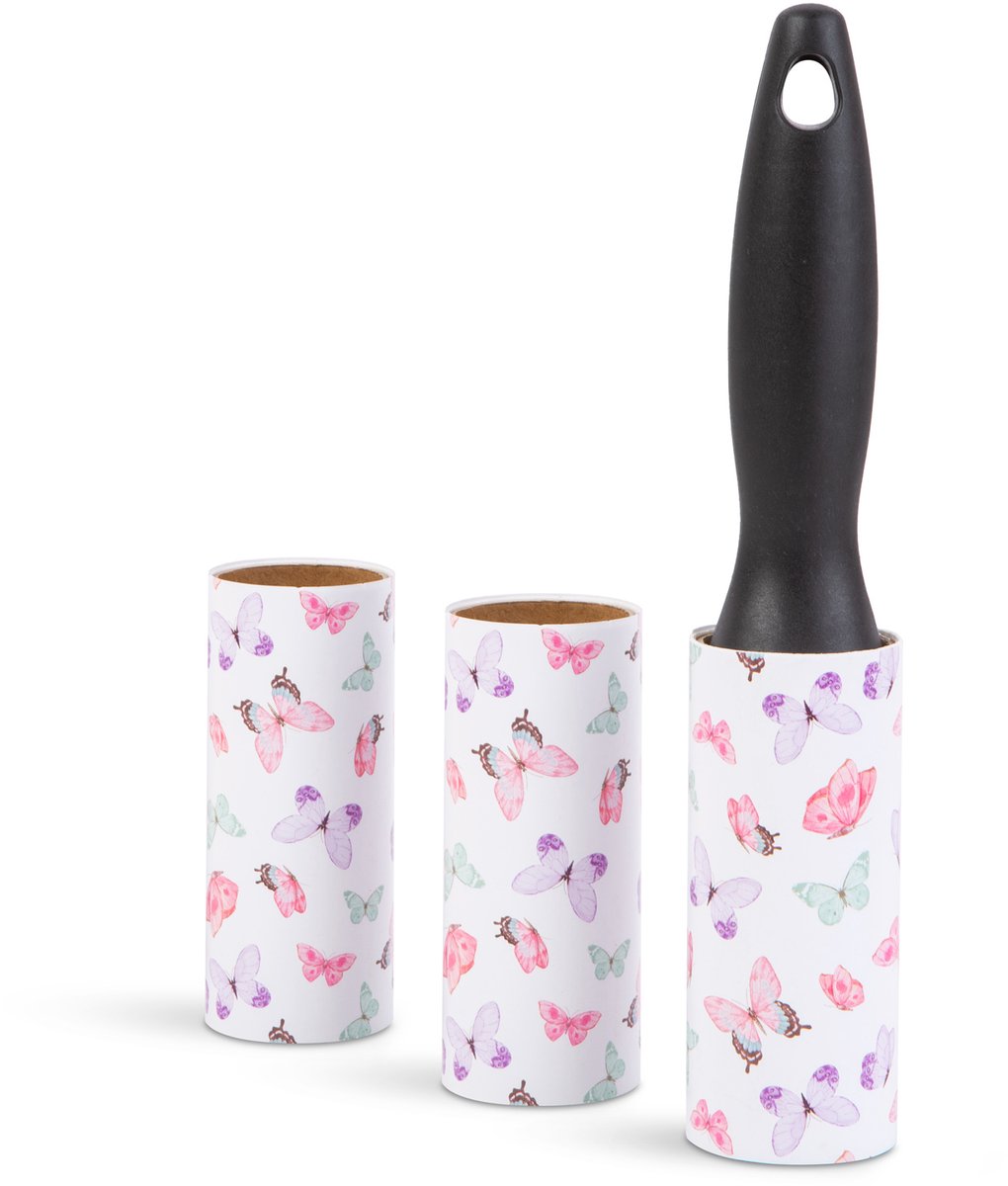 Family Pound Kledingroller Pluizenroller - 3 Stuks - 100 mm Breed - 10 Vellen - Verwijdert Dierenharen, Stof & Kruimels - Voor Kleding, Tapijt & Meubels [57005B]