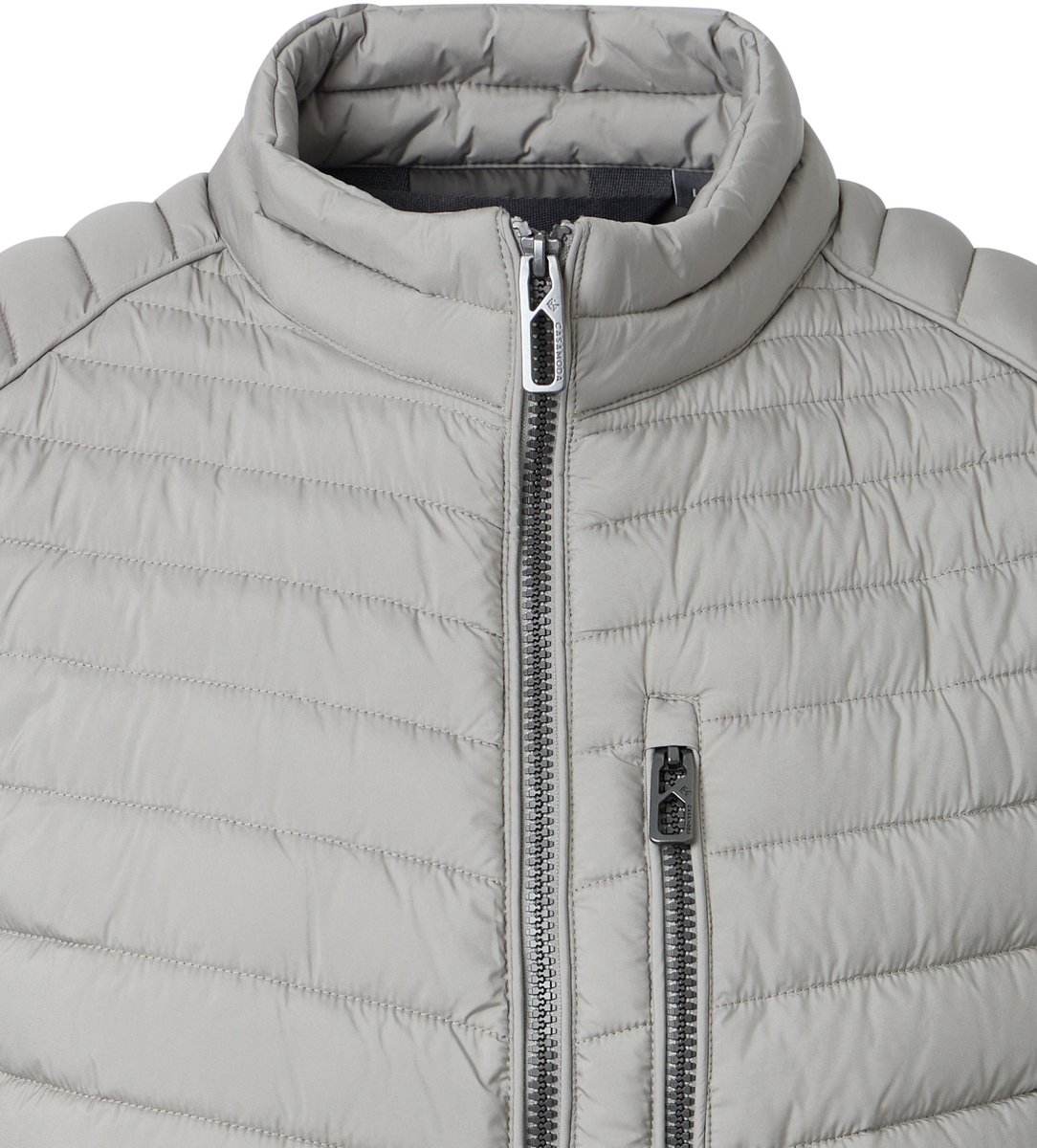 CASA MODA comfort fit bodywarmer - grijs - wit