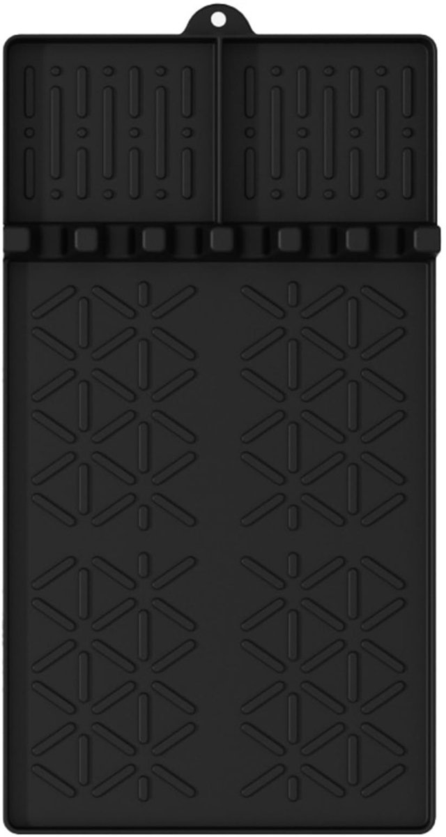 SolidKeus - Silicone Mat voor BBQ Benodigdheden met Spatel en Drainage Mat