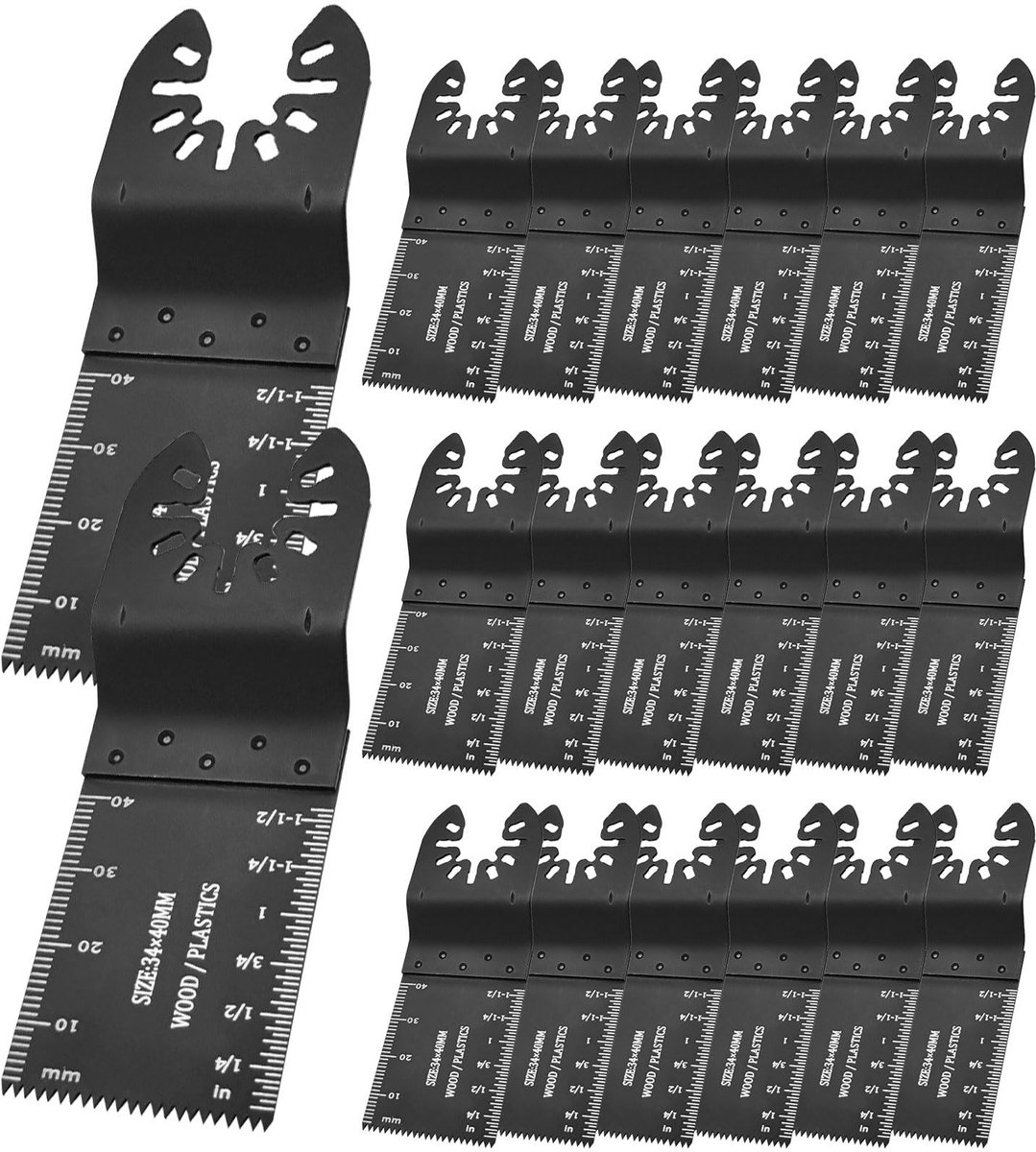 SolidKeus - Set van 20 Multifunctionele Oscillerende Zaagbladen voor Hout, Plastic en Metaal