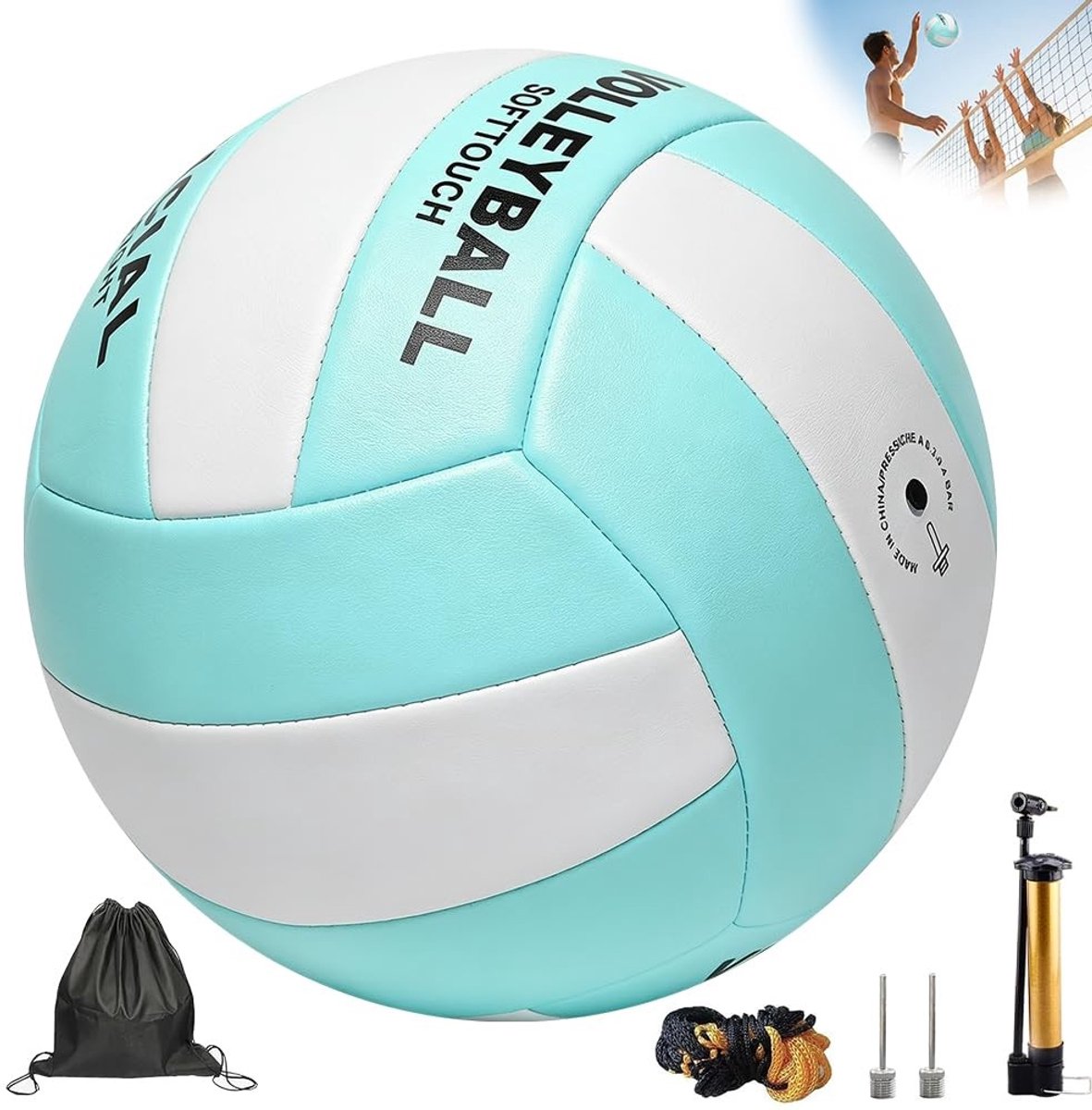 SolidKeus - Soft Touch Volleyball met Rugzak en Pomp voor Training