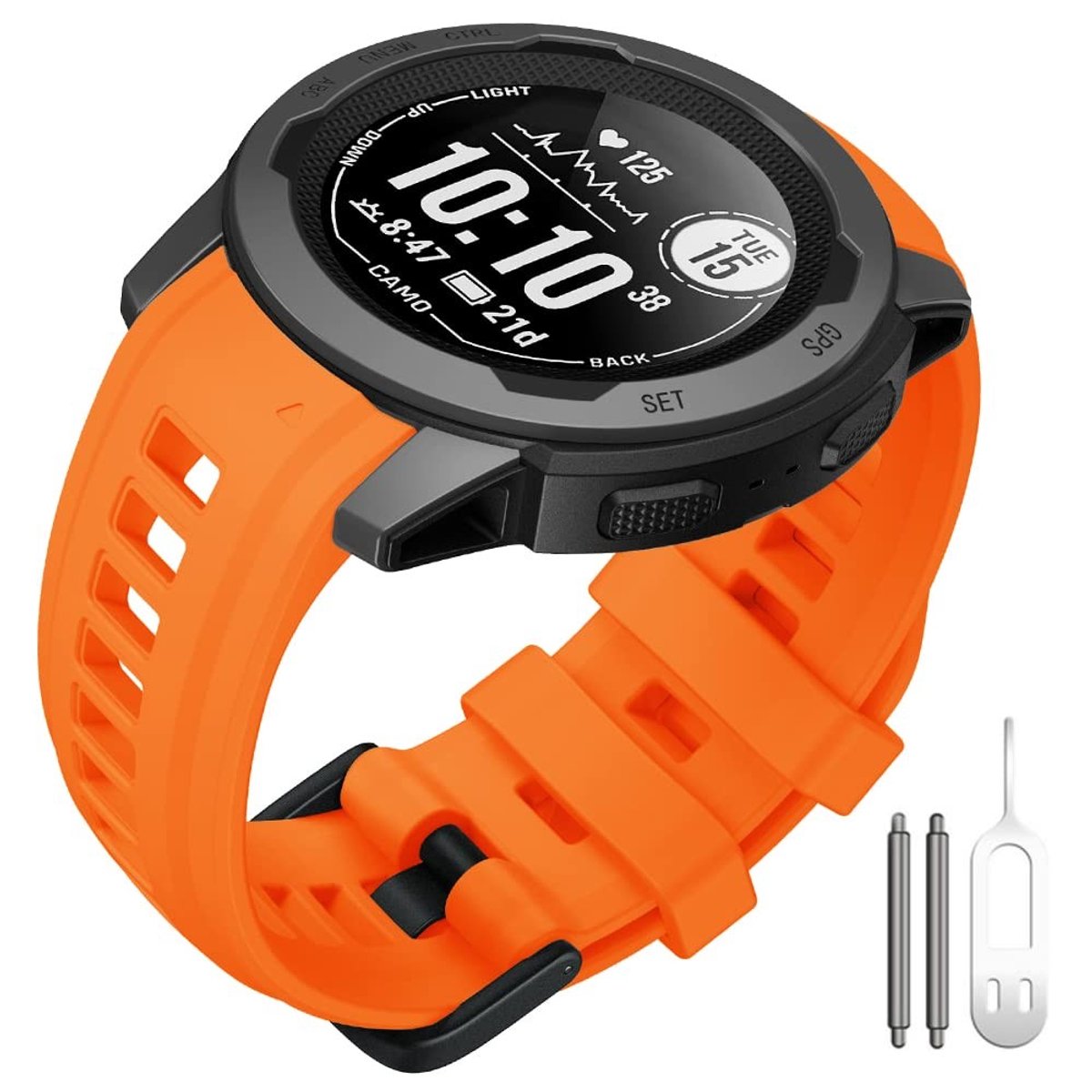 SolidKeus - Sportieve Silicium Horlogeband voor Instinct 2S Smartwatch