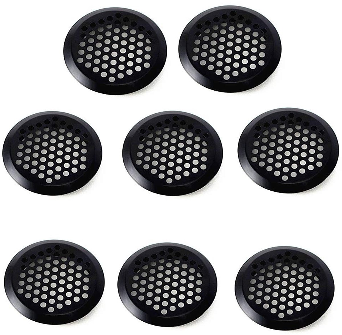 SolidKeus - 8 Stuks Ronde Ventilatie Grille met Insecten Net