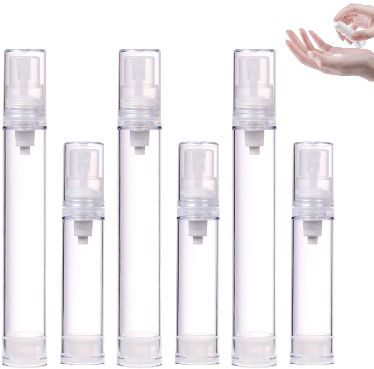 SolidKeus - 6-delige Airless Pomp Dispenser voor Reizen