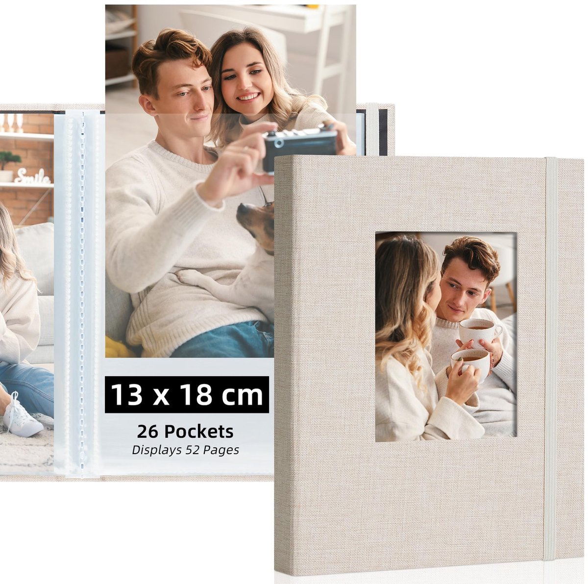 SolidKeus - Fotoalbum 13x18 cm met 26 Compartimenten voor Foto's