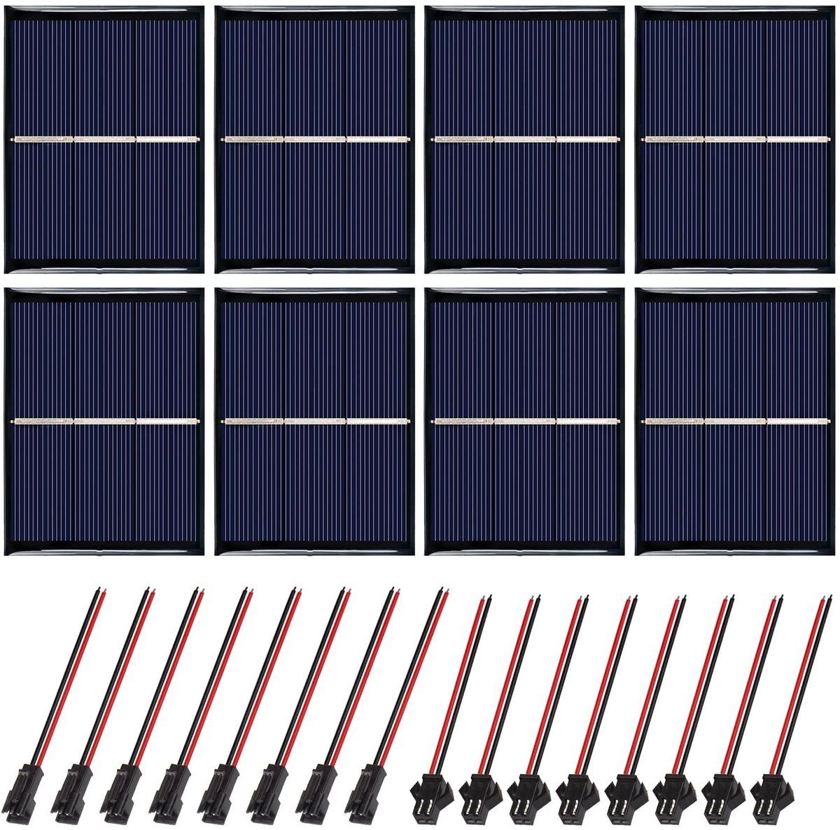 SolidKeus - Mini Zonnepanelen 1.5V 0.65W voor DIY Projecten (8 Stuks)