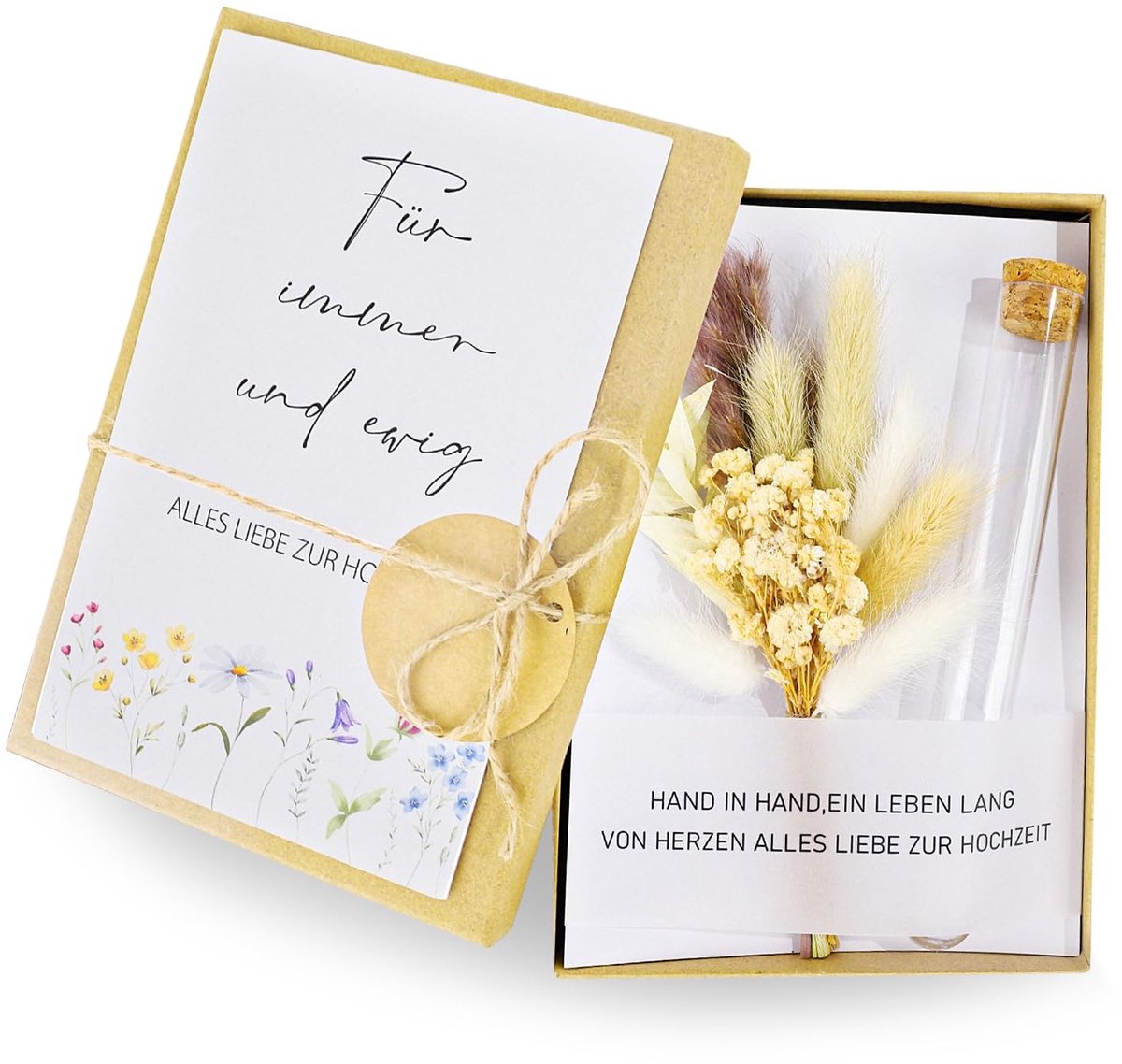 SolidKeus - Geldcadeau Huwelijksverpakking met Droogbloemen