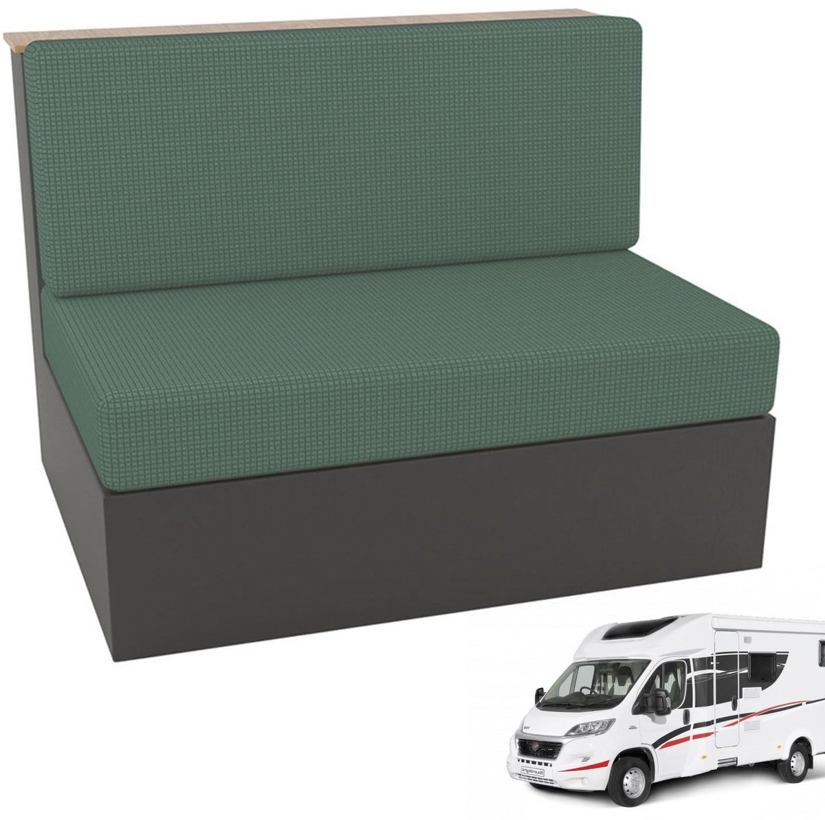 SolidKeus - Set van 2 Stoelkussens voor Motorhomes en Caravans