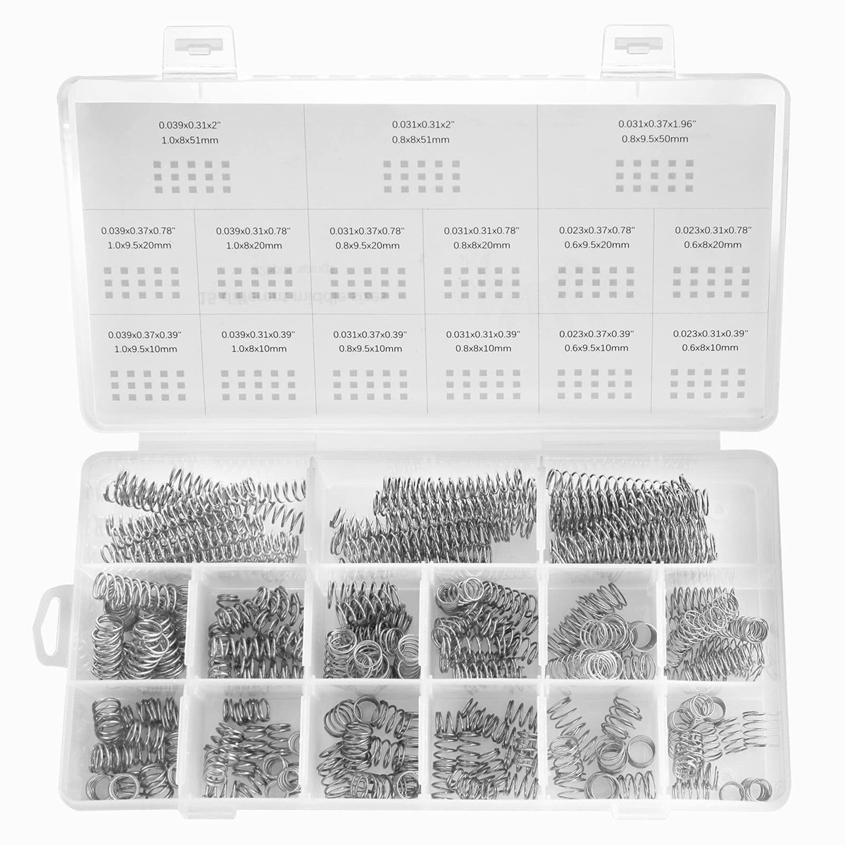 SolidKeus - Assortiment van 225 Stuks Compressiesprings voor Reparaties