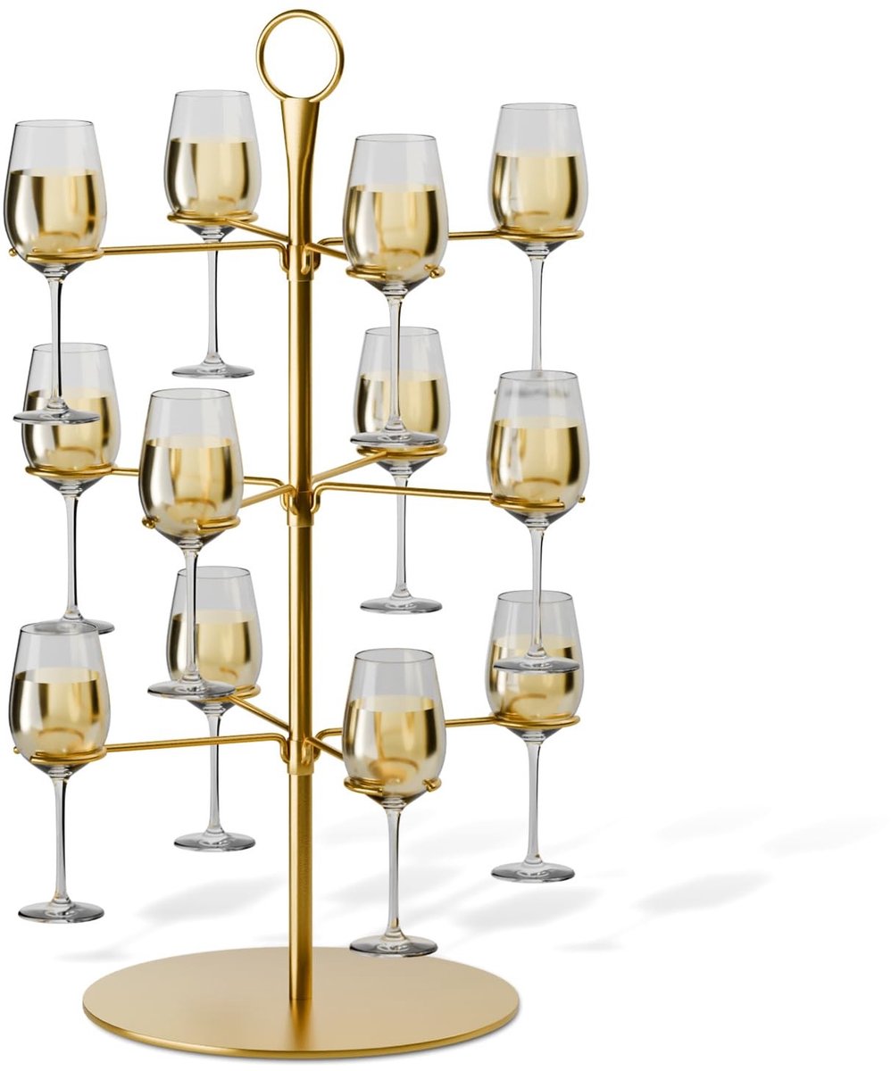 SolidKeus - Drinktoren voor Feestjes met 3 Verdiepingen en 12 Glazen
