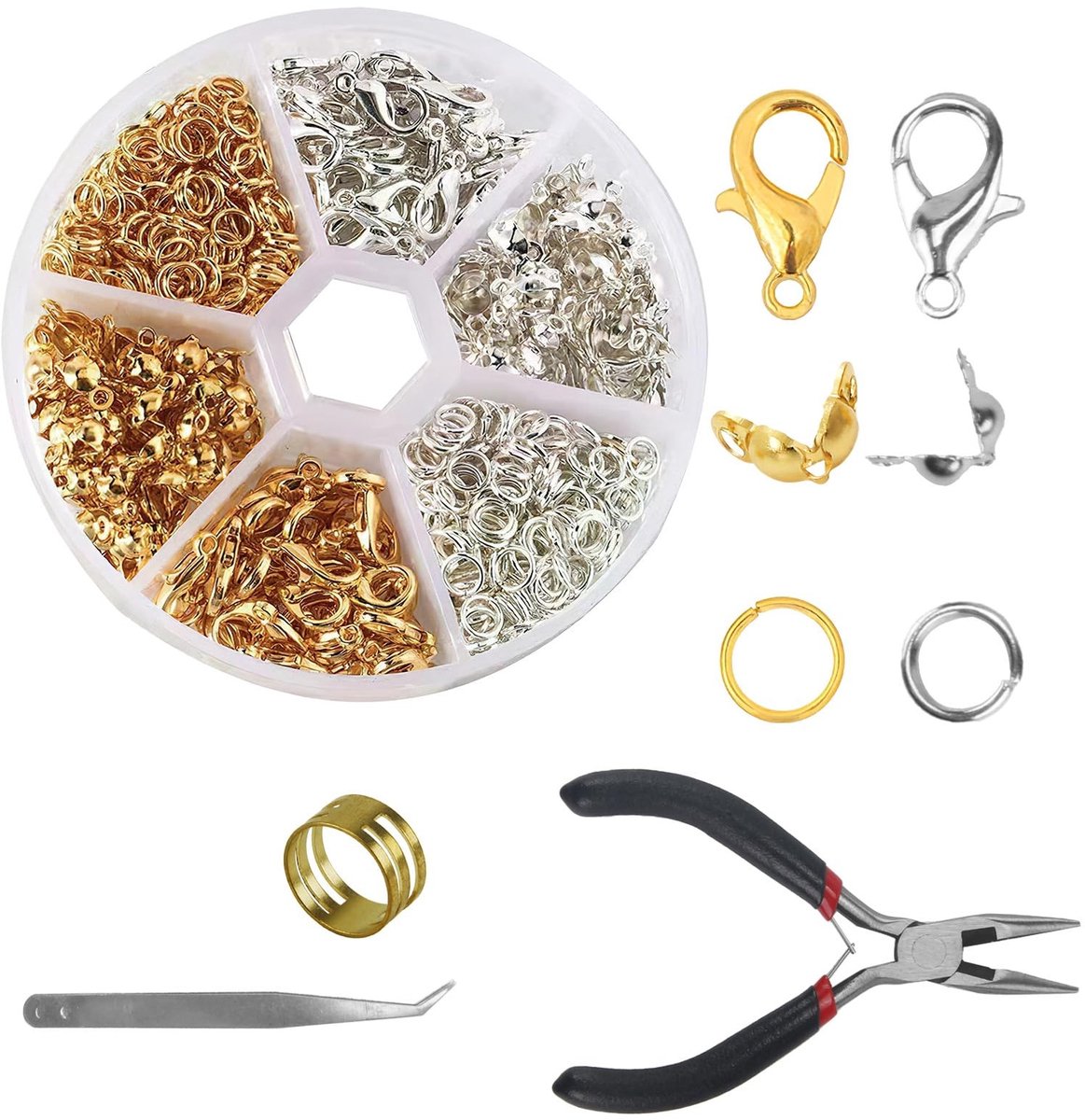 SolidKeus - 450-delige Sieraden Set met Ringen en Klemmen
