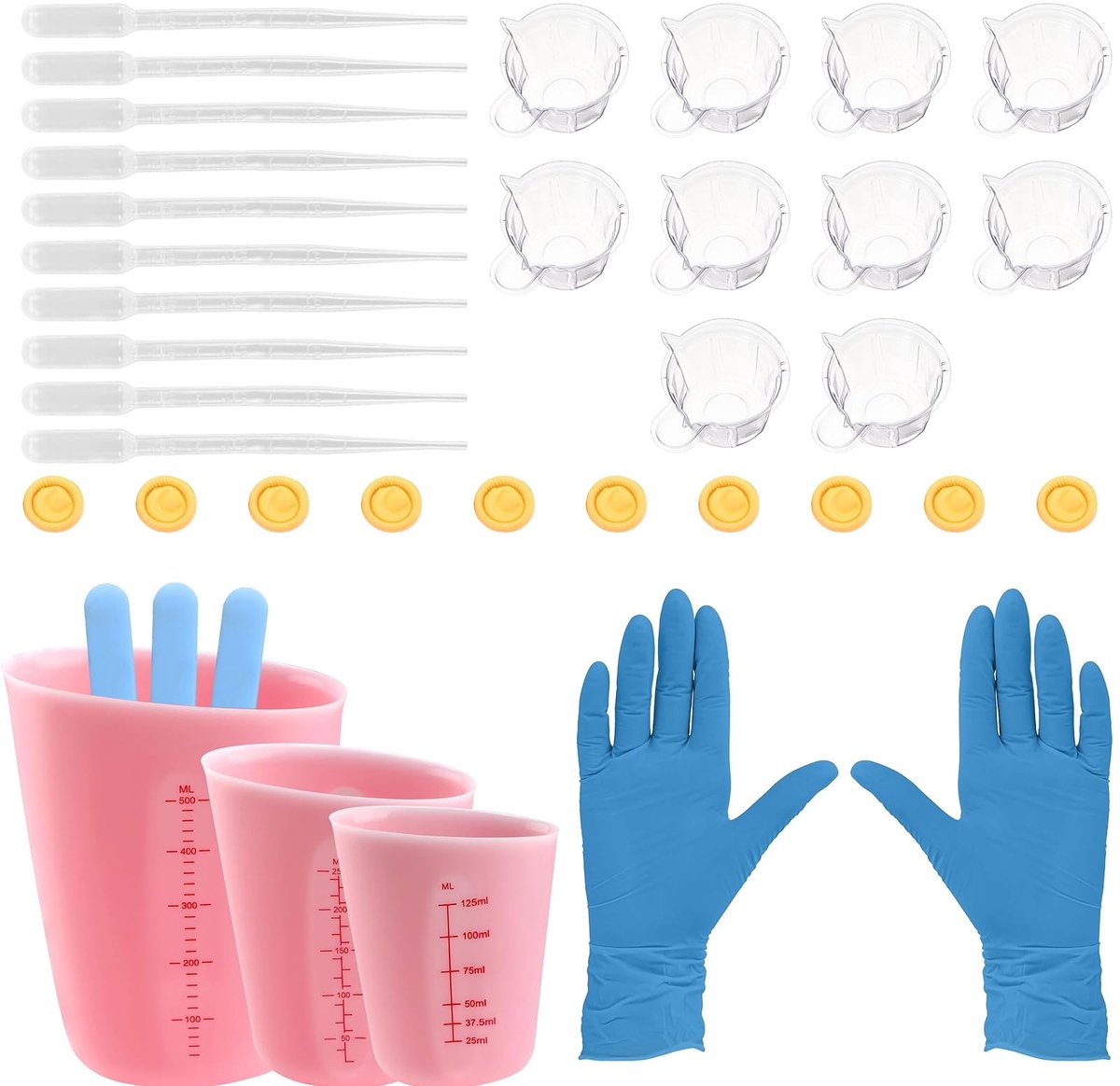 SolidKeus - Silicone Maatbeker Set voor Epoxy Resin