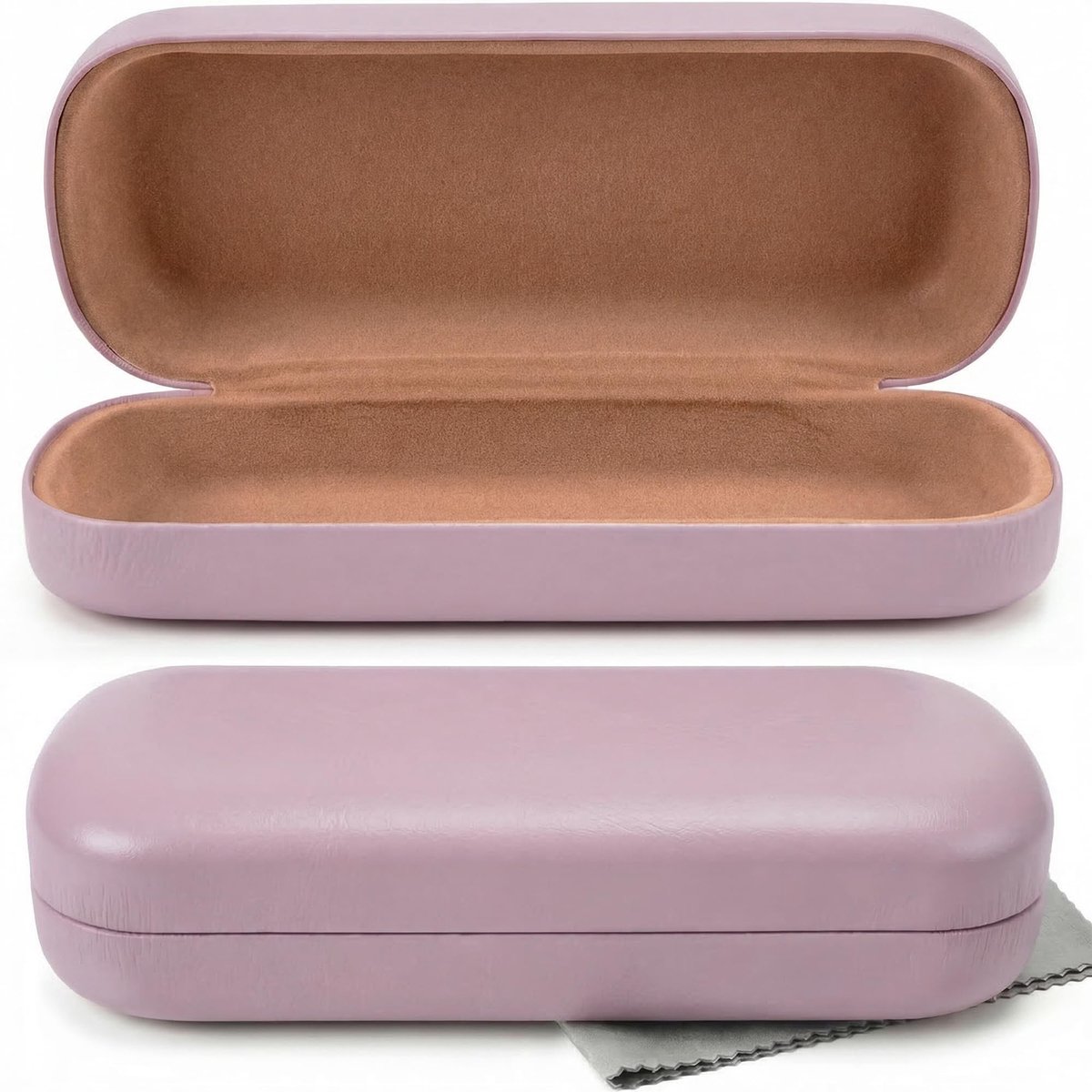 SolidKeus - Hardcase Brilhoes van PU Leer met Microvezeldoekje