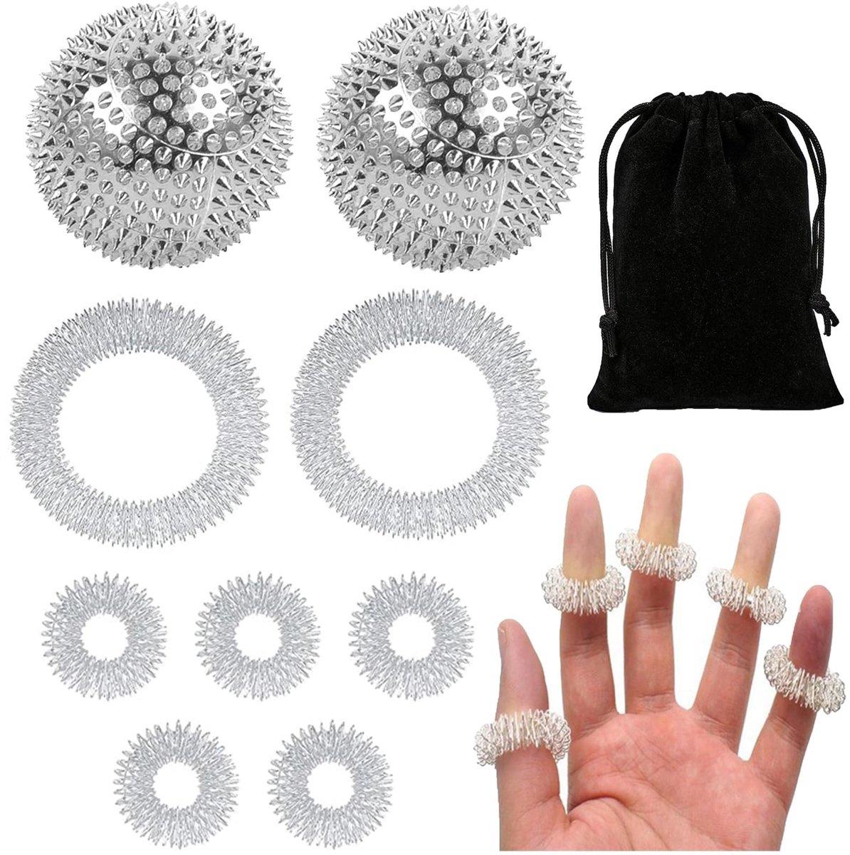 SolidKeus - Set van 2 Magnetische Acupressuurmassageballen