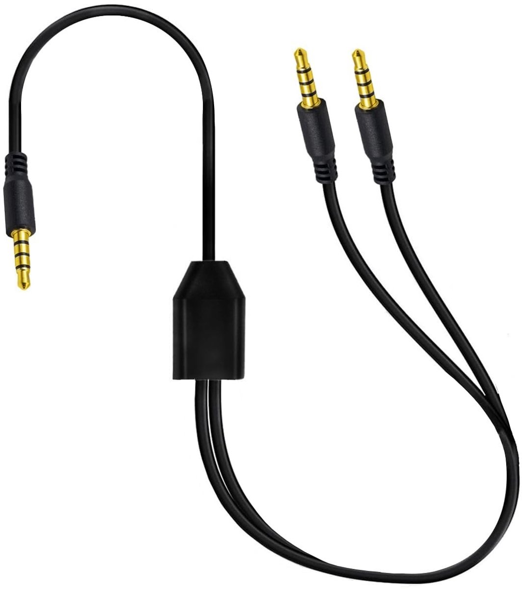 SolidKeus - 3.5mm Koptelefoon Splitter Kabel 1 in 3 Male naar 3 Male Stereo Audio (1m)