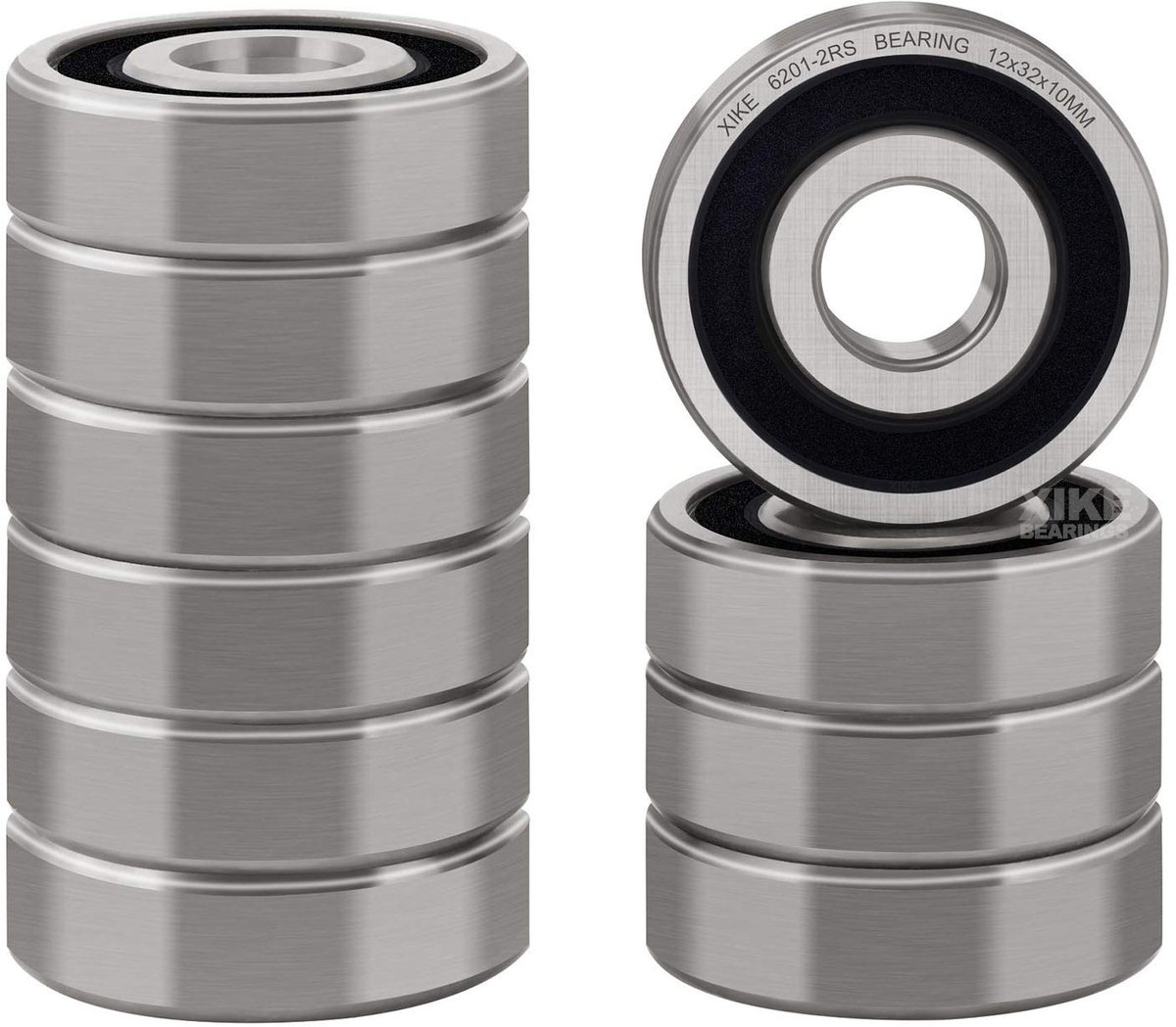 SolidKeus - 10 Stuks 6201-2RS Geësealed Kogellagers 12x32x10mm
