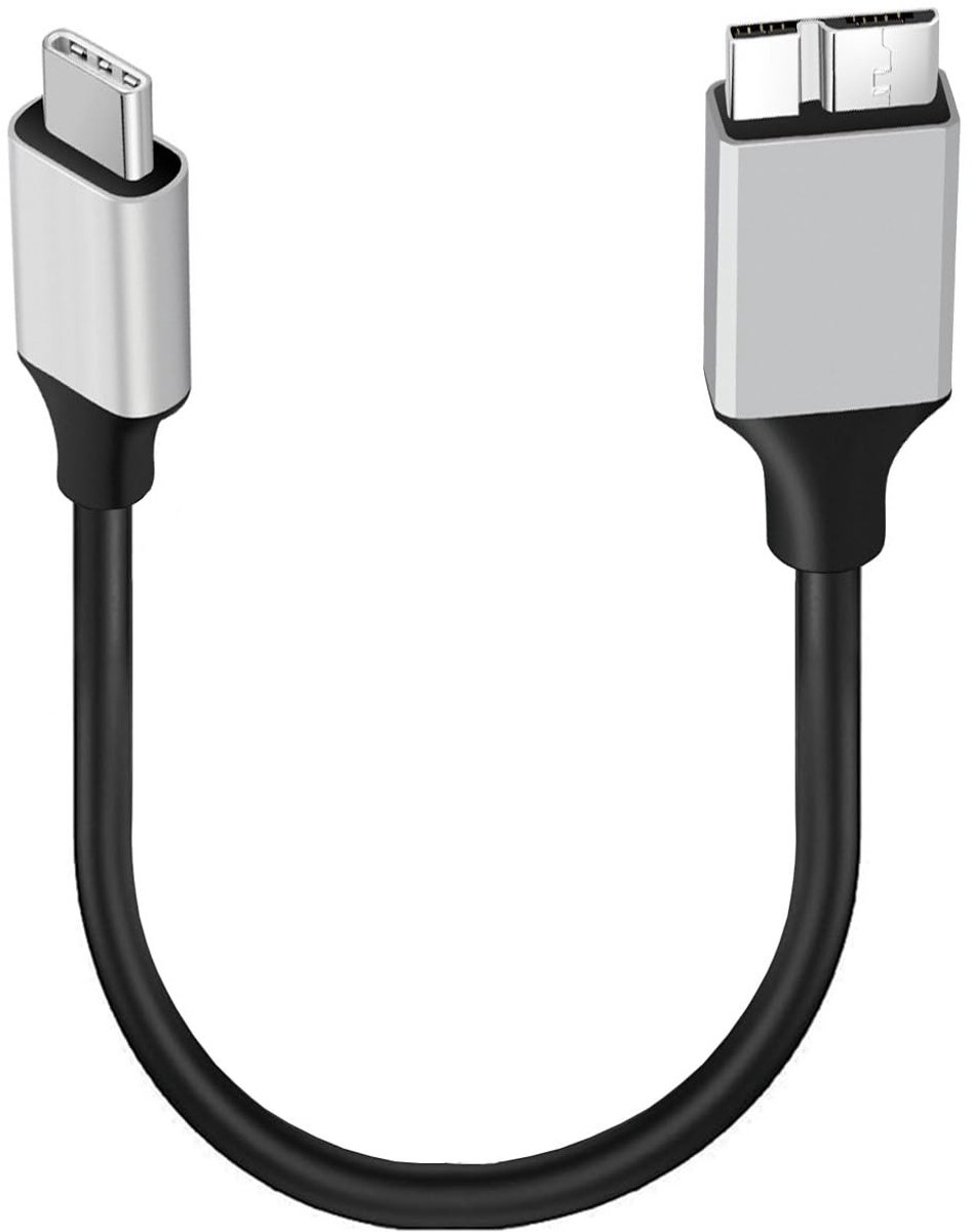 SolidKeus - USB C naar Micro B Hard Drive Kabel voor Betrouwbare Dataoverdracht