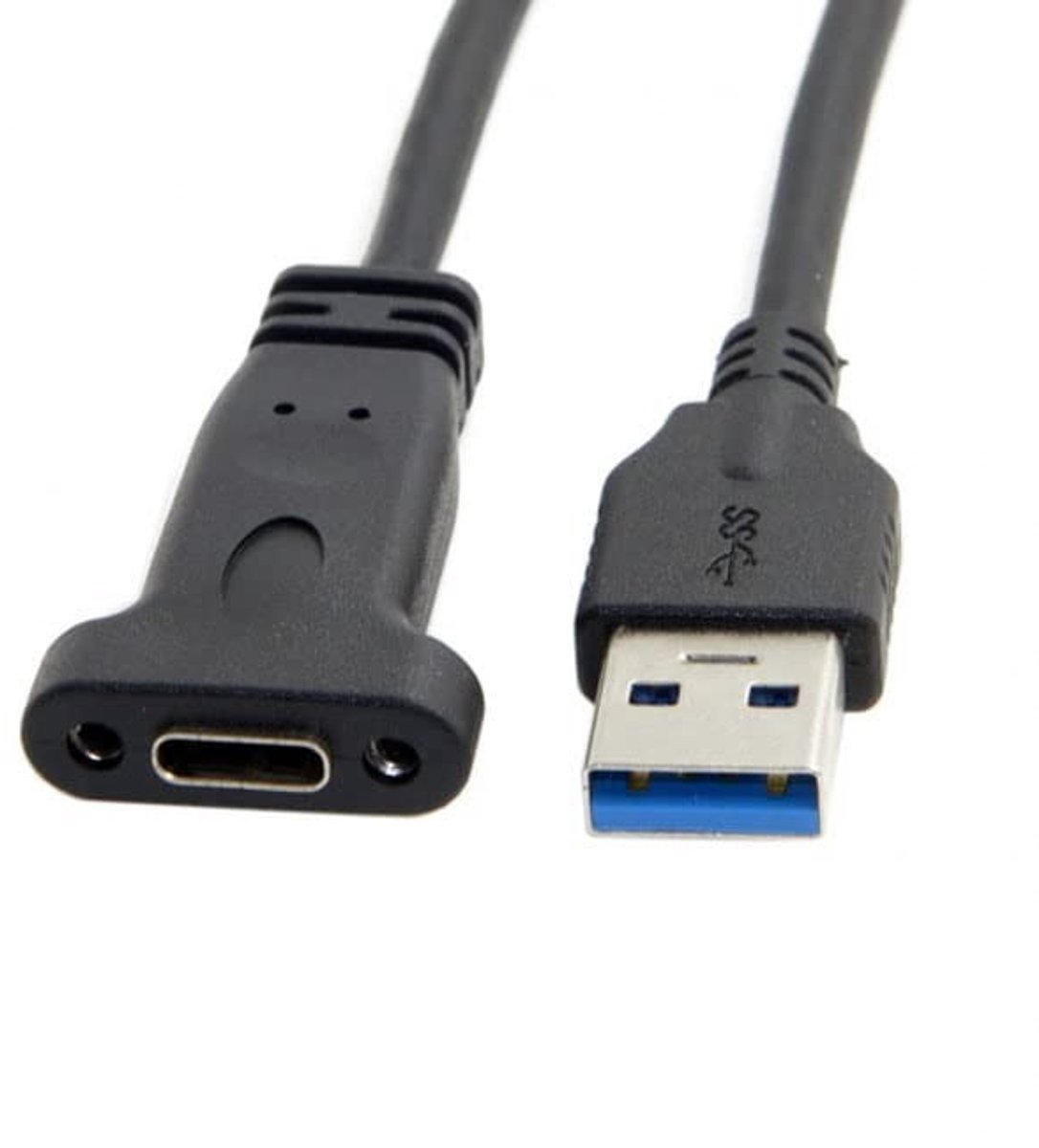 SolidKeus - USB-C naar USB 3.0 A Plug Data Kabel voor Laptop en Tablet
