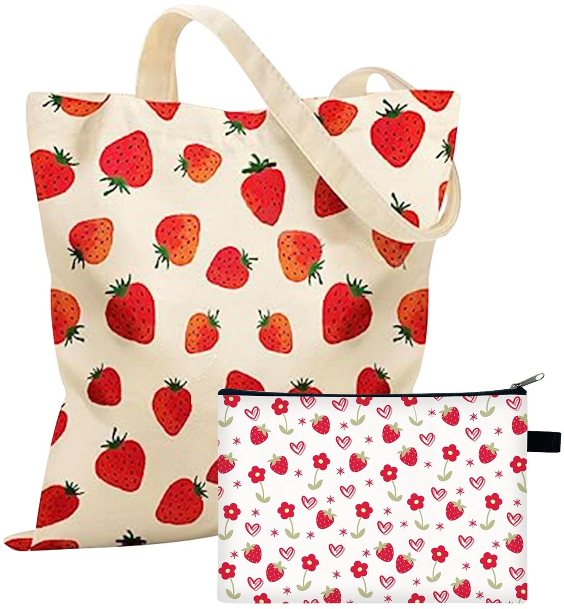 SolidKeus - Vrouwen Strawberry Tote Bag voor Dagelijks Gebruik