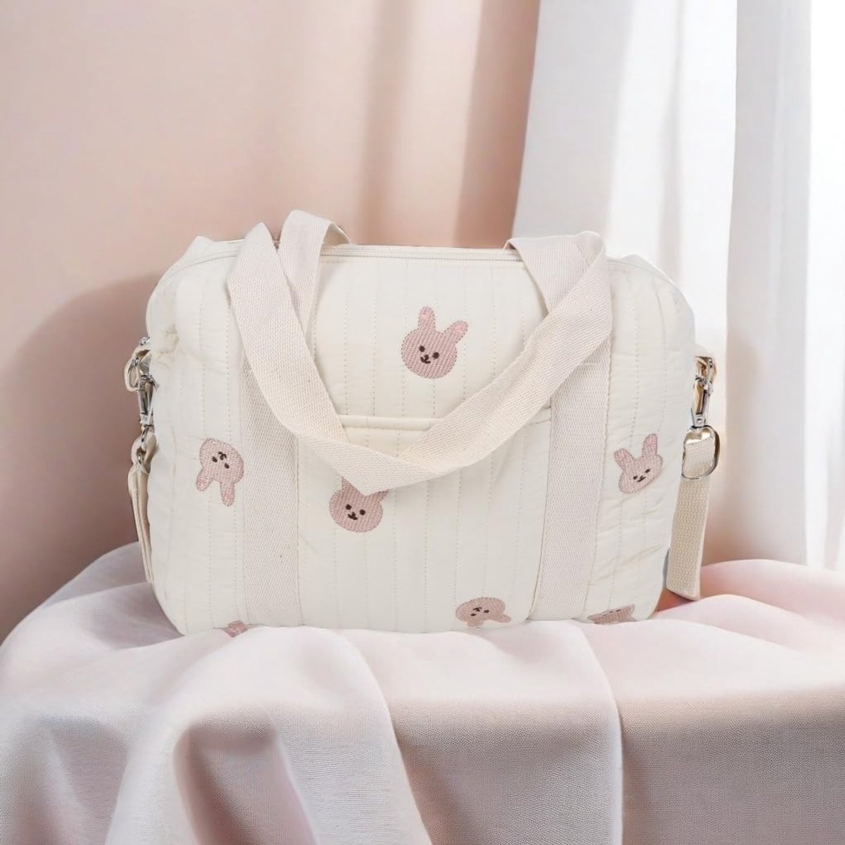 Multifunctionele Opbergzak voor Kinderwagen - Duurzaam, Grote Capaciteit met Ritsvak, Herbruikbare Handtas voor Babyproducten en Accessoires