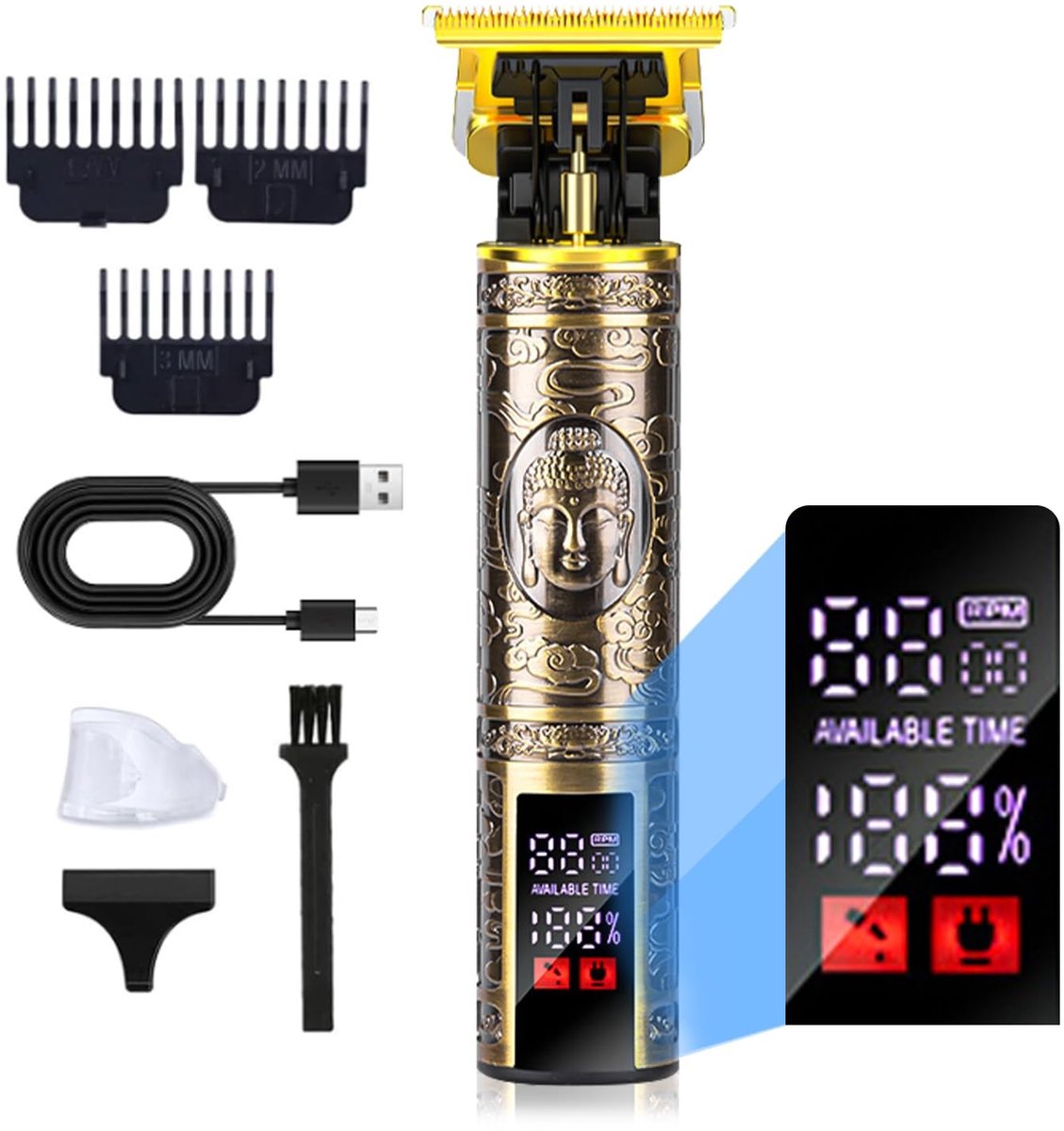 SolidKeus - Professionele Haartrimmer met Digitale LCD Display