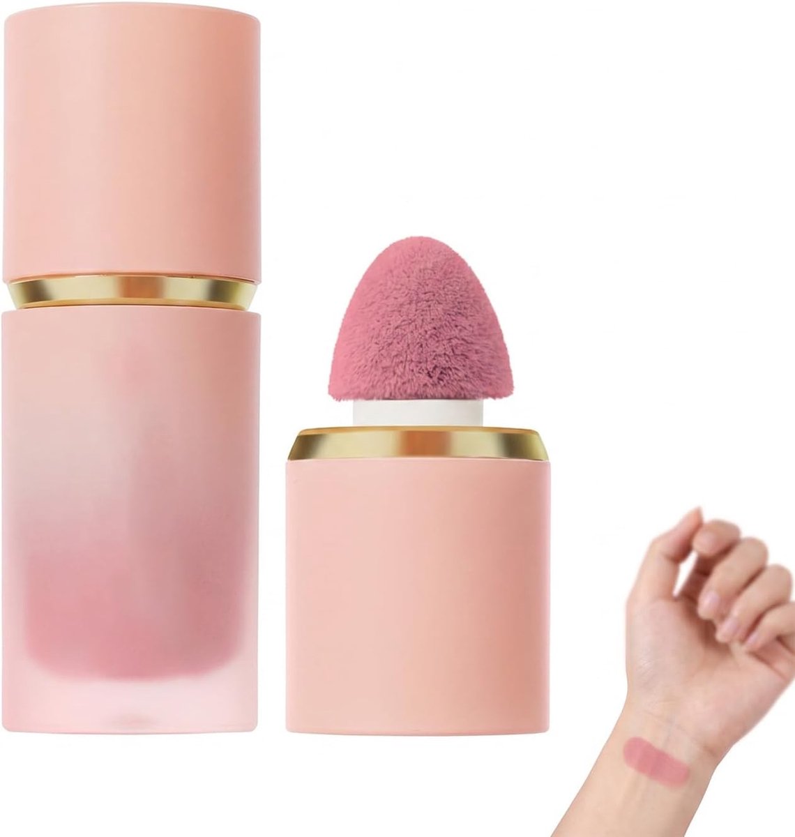 Rouge voor wangen, 37 g (01#), langdurige crème blush make-up voor dames, natuurlijke afwerking en veegvast, gemakkelijk te mengen voor een frisse teint