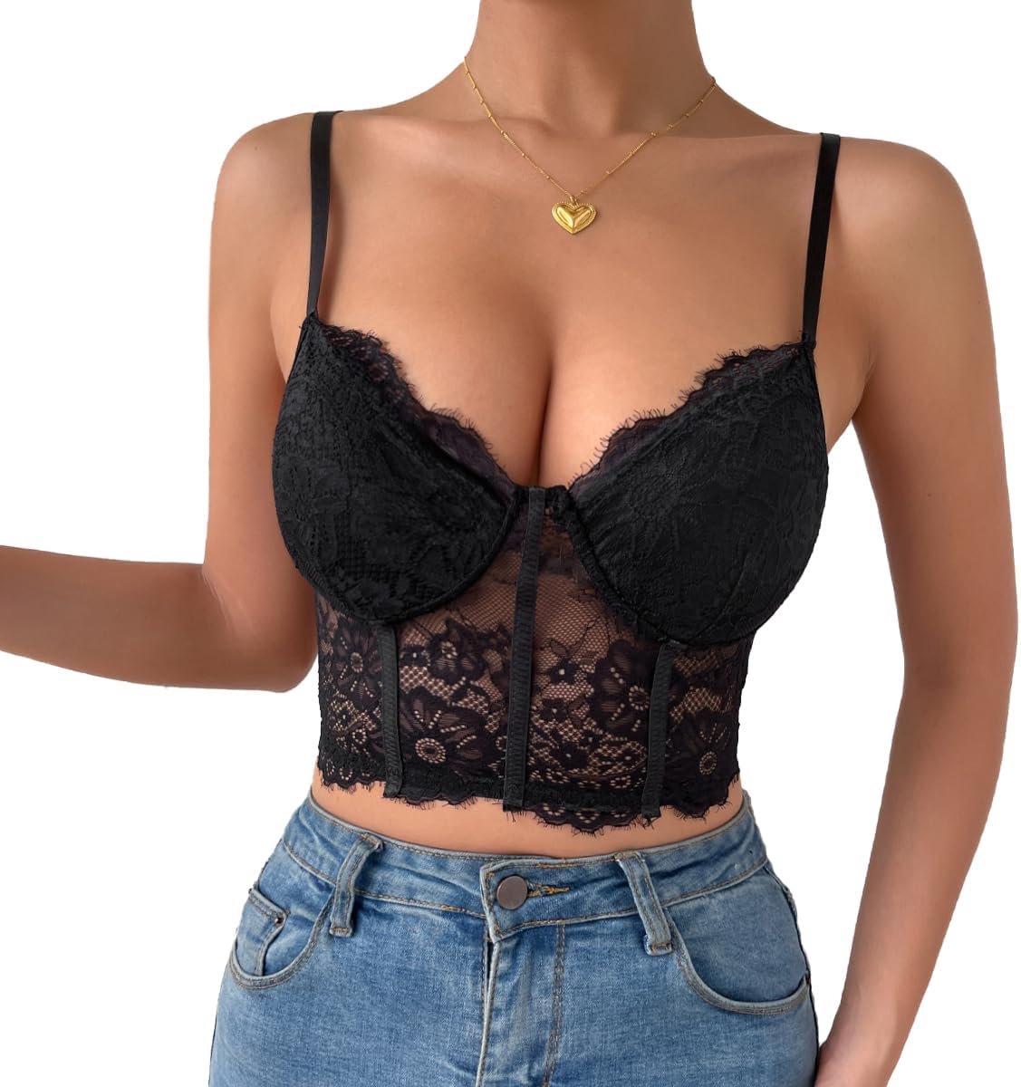 EN V-HALS, DOORSCHIJNEND ZOMERTOPJE, SEXY BRALETTE ONDERTOPJE