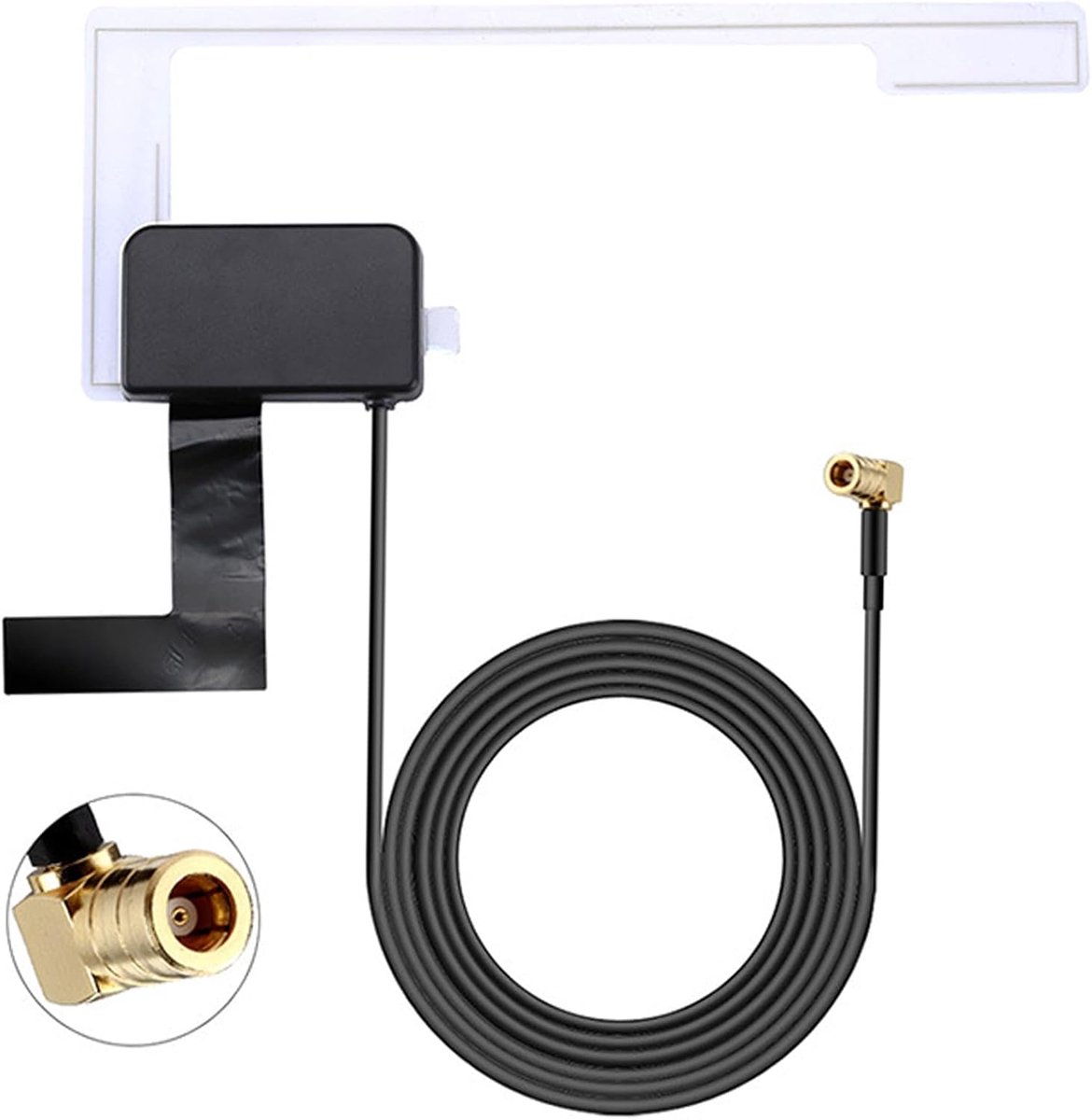 Antenne auto SMB rechthoekige digitale autoradio glas voorruit mount antenne 3M voor Blaupunkt Pioneer AN-DAB1 Clarion Kenwood Alpine JVC