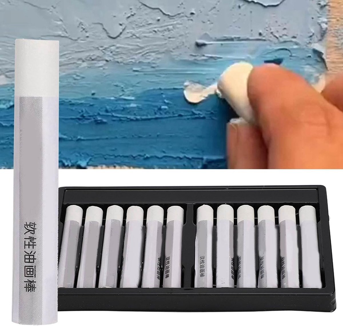 Pastels Sticks, Witte Tekeningstiften Kinderen Schilderen voor Indoor Activiteiten School Supplies