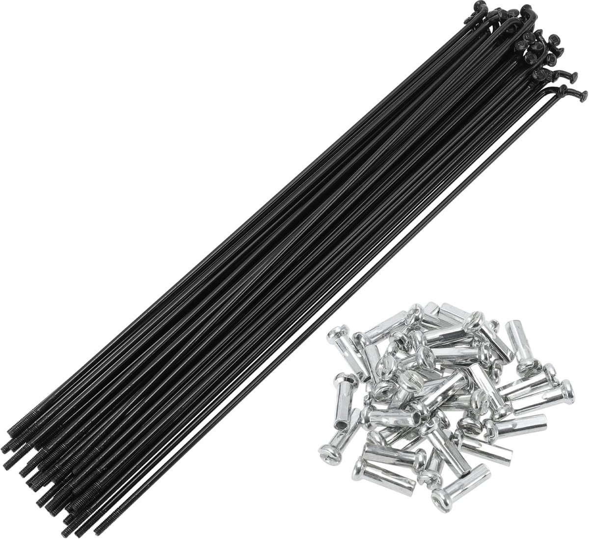 Spaken Fietswiel Spaken 14G 183Mm Lengte Koolstofstaal Zwart 1 Set
