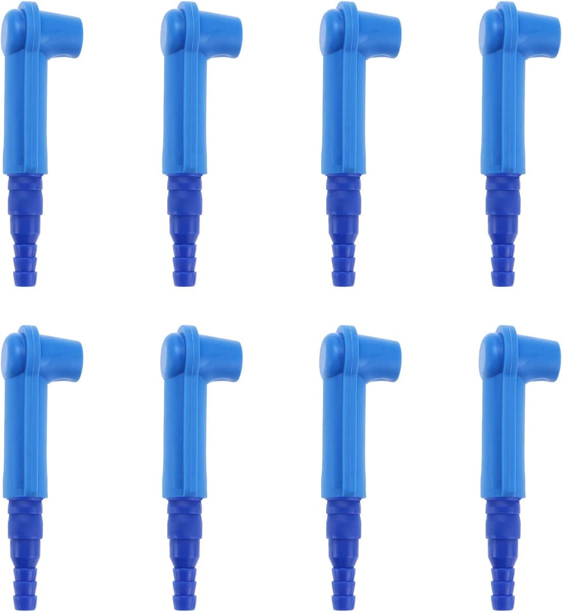 Set van 8 remoliewisselende connectoren voor voertuigen, vervangbare koppeling, remvloeistof, vervangbare verbinding voor bouwvoertuigen, auto's, vrachtwagens, blauw
