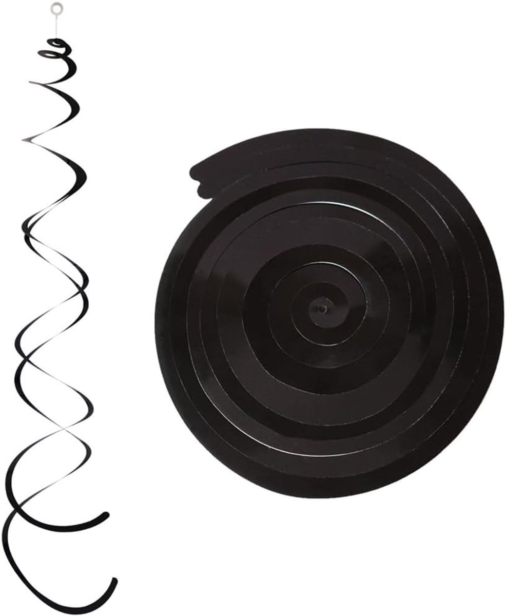 48 stuks hangende spiralen, slinger, wervels, plafonddecoratie, spiraal, slingers, hangdecoratie, plafondhangers, slingers voor bruiloft, verjaardag, Kerstmis, feest, dubbele helix - zwart