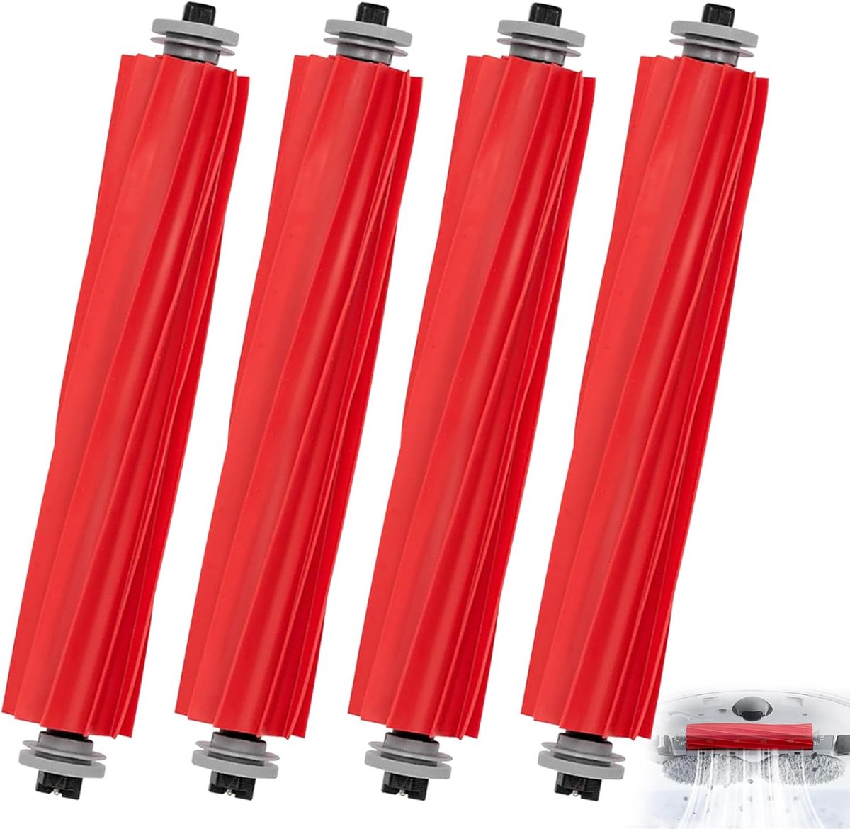 4 hoofdborstels voor Roborock S7/S7 MaxV/S7 MaxV Ultra | S7 Max Ultra/S7 Plus/S7 MaxV Plus/S7 Pro Ultra/Q7/Q7 Max/Q7 Max Plus/Q7 Maxv/Q7 Maxv Ultra/Q Revo, robotstofzuigeraccessoires