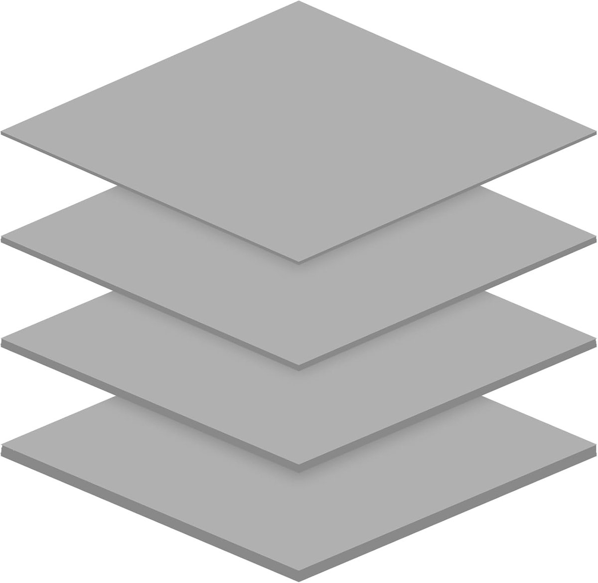 4 stuks 12,8 W/mK warmtegeleidende pads, 100 x 100 x 0,5 mm/1 mm/1,5 mm/2 mm, siliconen thermische pads, performance thermische pad, herbruikbaar, warmtegeleidende siliconen pad voor