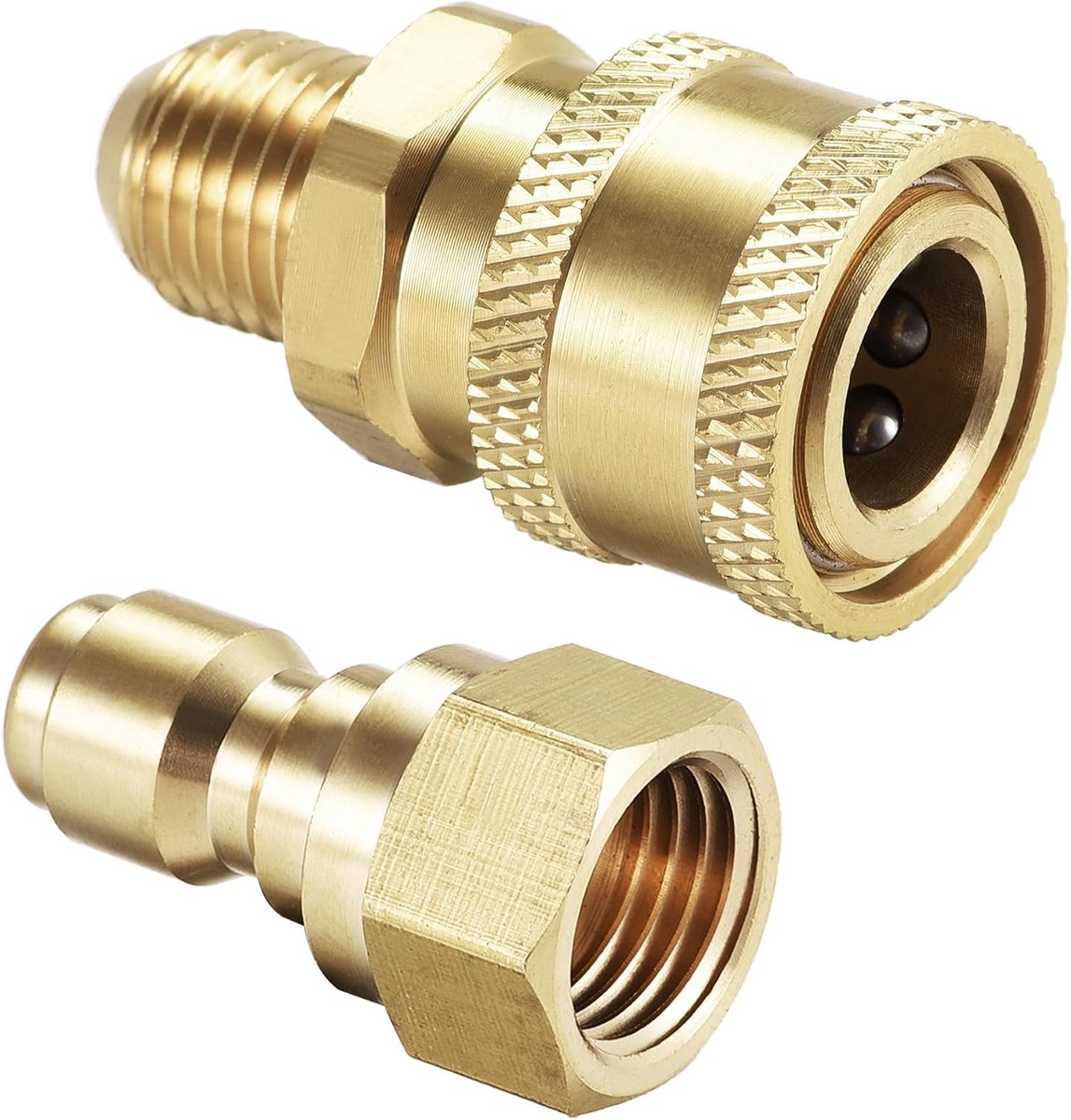 Sourcing map Tuinslang snelverbinding messing hogedrukreiniger adapter M14x1,5 buiten- en binnendraad