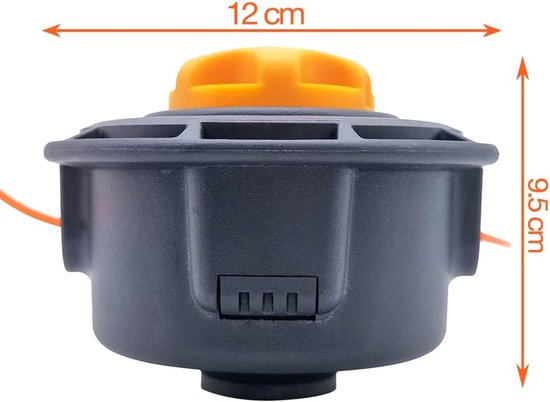 M10x1,25 draadkop, maaikop, links, met tip-automaat, grastrimmer, kop, dubbele draadspoel, nylondraad voor benzine, bosmaaier — afbeelding 5