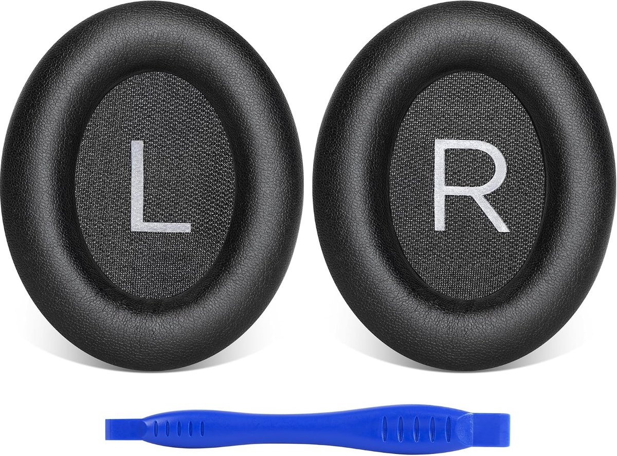 Oorkussens voor Bose QuietComfort 45 (QC45)/QuietComfort SE (QC SE) Oorkussens Hoofdtelefoon, Zacht Eiwit Lederen Oorkussens Cover, Geluidsisolatie Memory Foam (zwart)