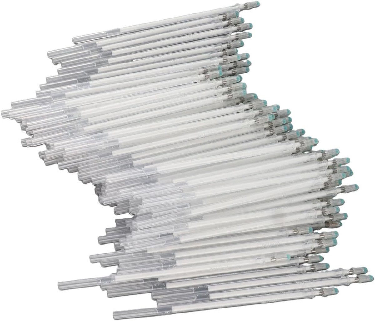 100 Stuks Vullingen Warmte Uitwisbare Stof Markering Vullingen Witte Hoge Temperatuur Uitwisbare Marker voor Kleermakerij DIY Naaien Hoge Temperatuur Verdwijnende Pen