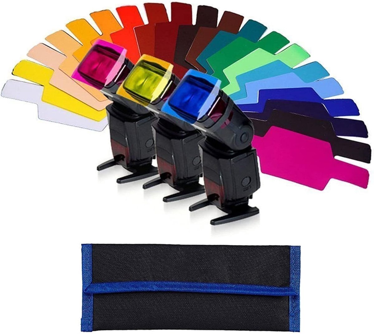 Filters (20 kleuren, 6,5 x 15,8 cm en etui) perfect voor podiumfotografie en professionele fotoshoots