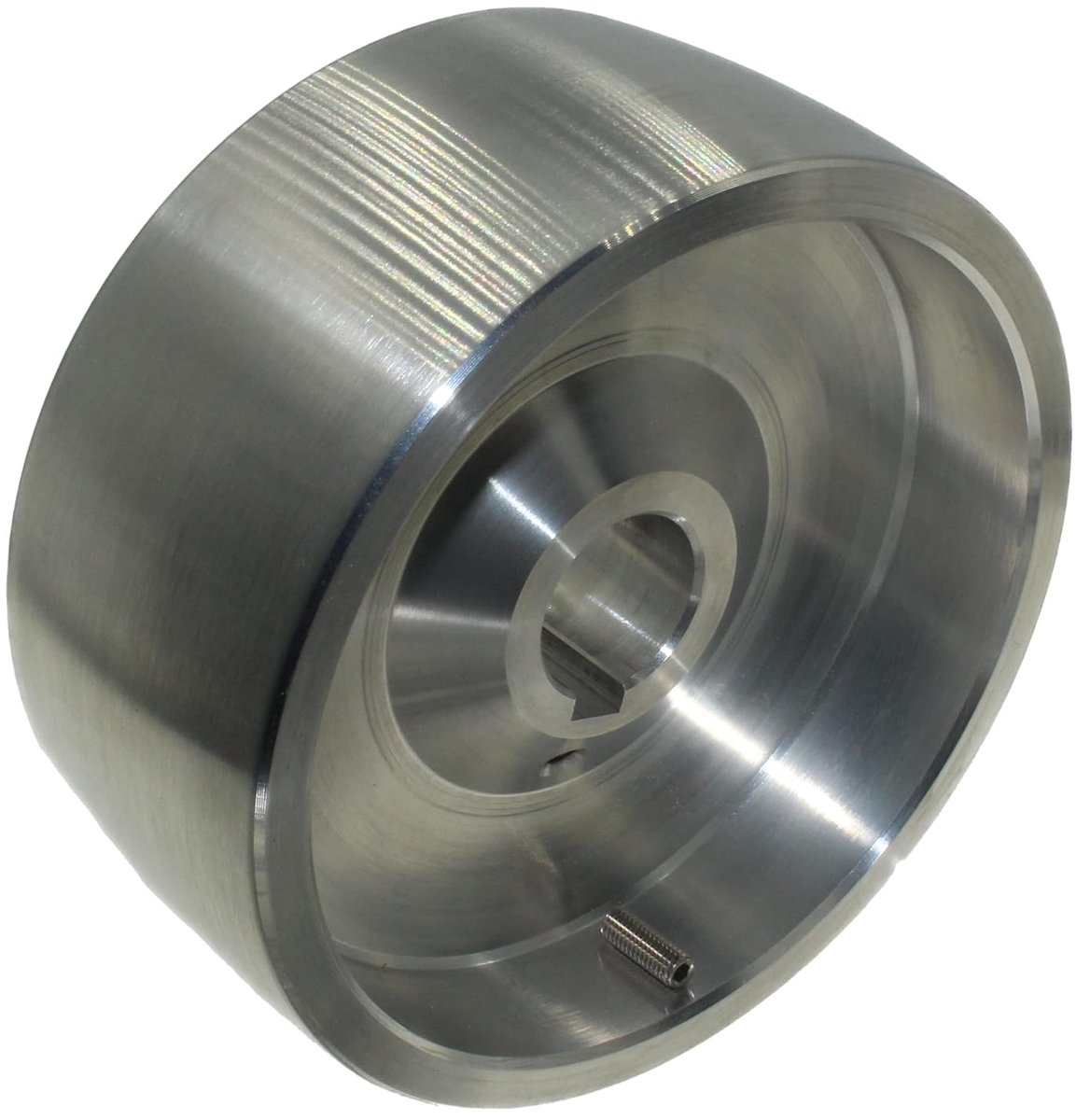Aandrijfwiel voor CNC-riemschuurmachine, bewerkt, diameter 130 mm, breedte 55 mm, boring 24 mm, made in EU (aandrijfwiel 130-24)