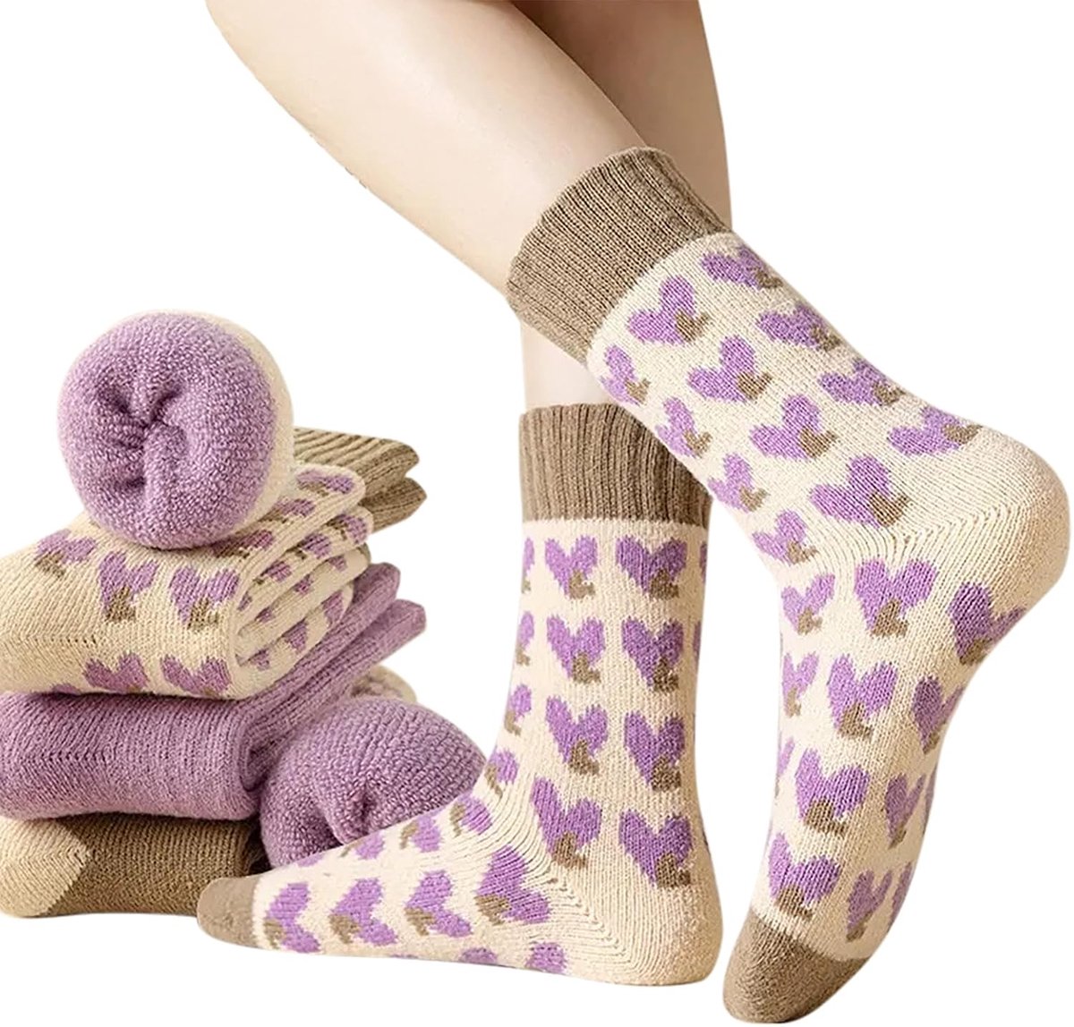 Womens Calf Socks Y140DF O, roze, één maat
